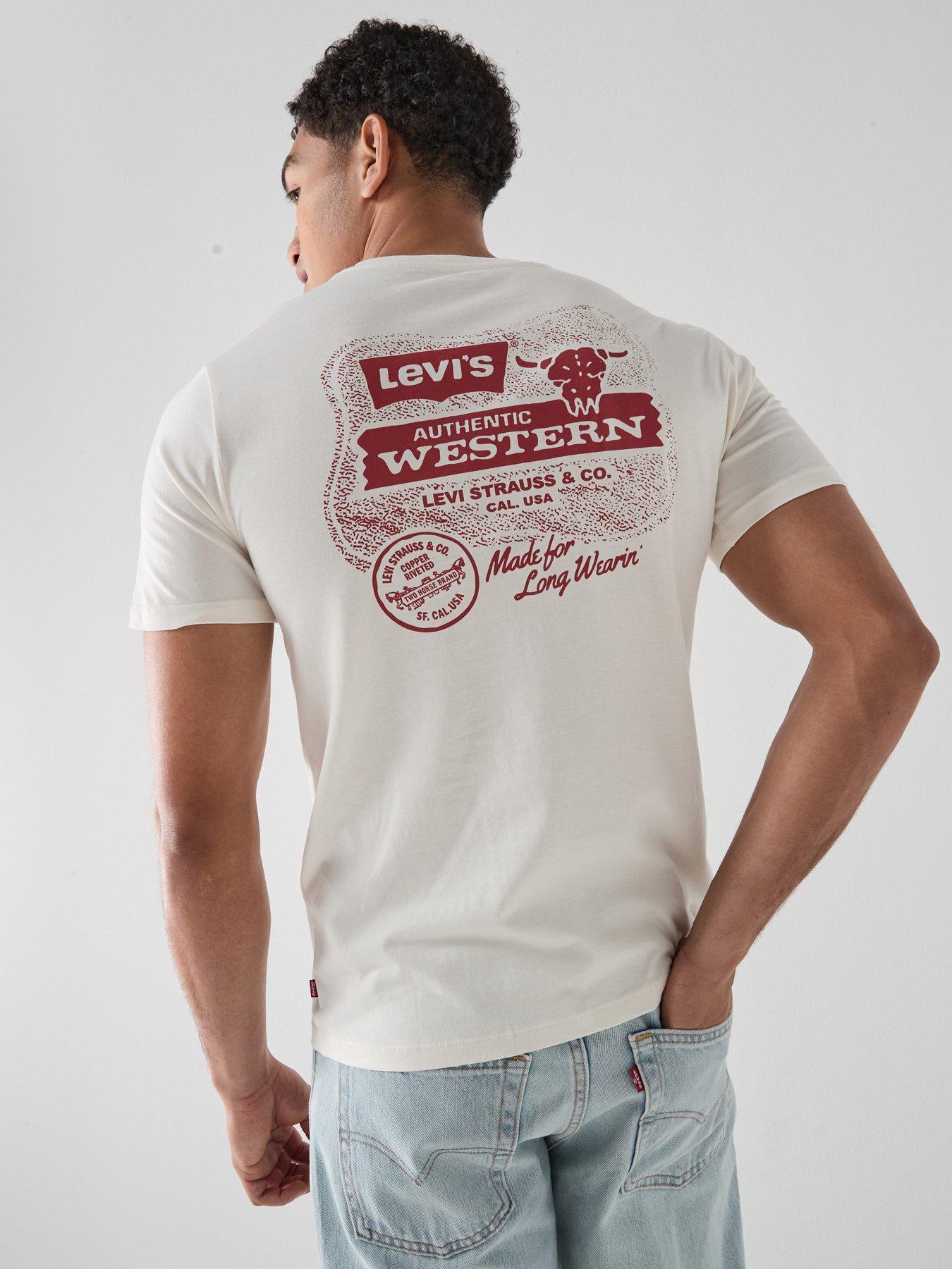 Image 1 of 4 of Levi's Western Back Graphic T-Shirt - White