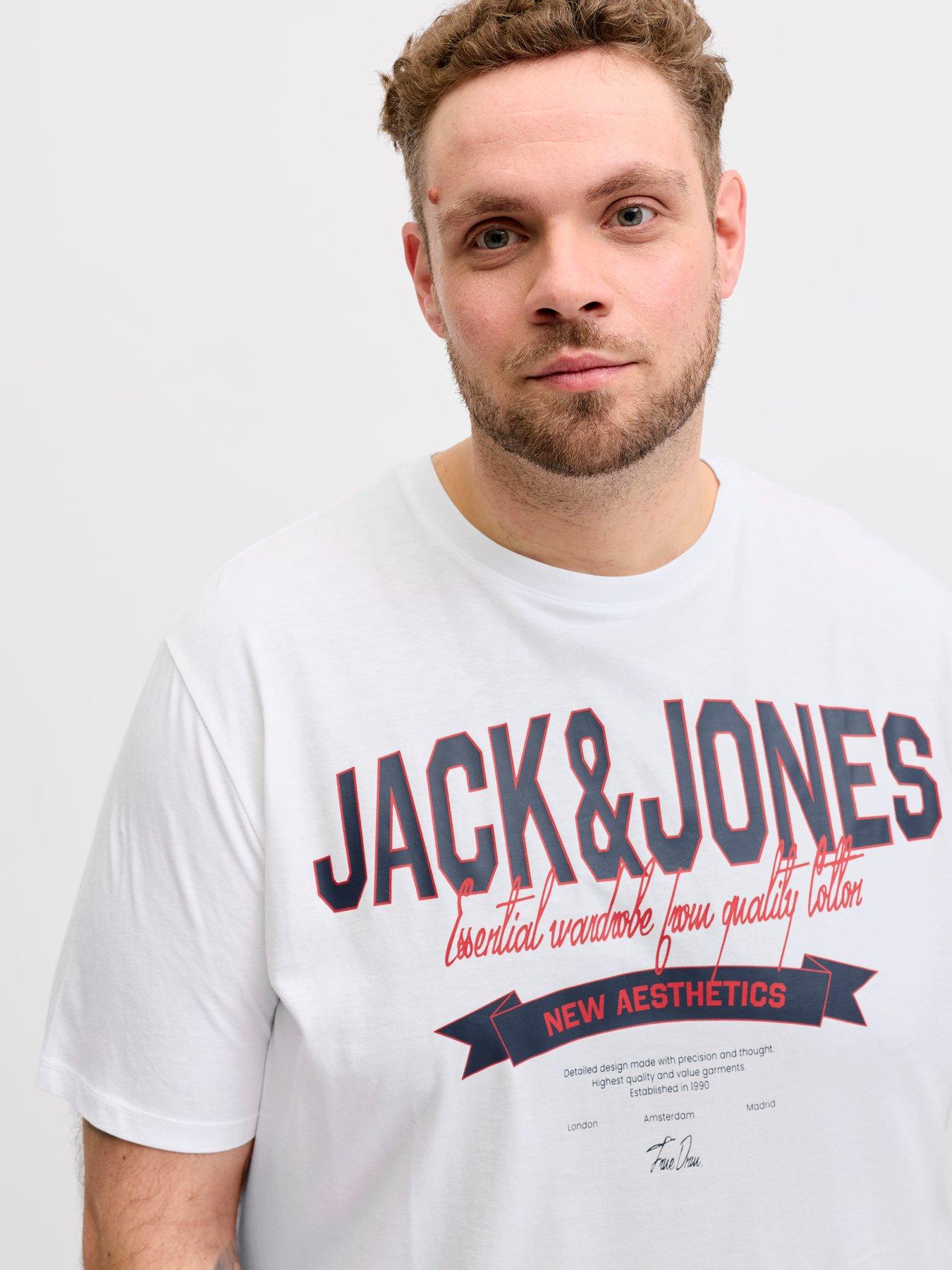  image of jack-jones-plus-logo-t-shirt-white
