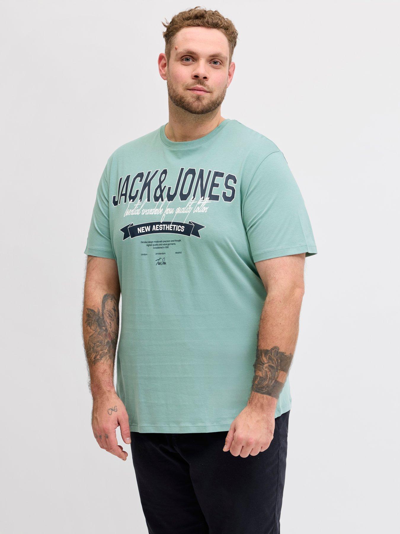  image of jack-jones-plus-logo-t-shirt-aqua