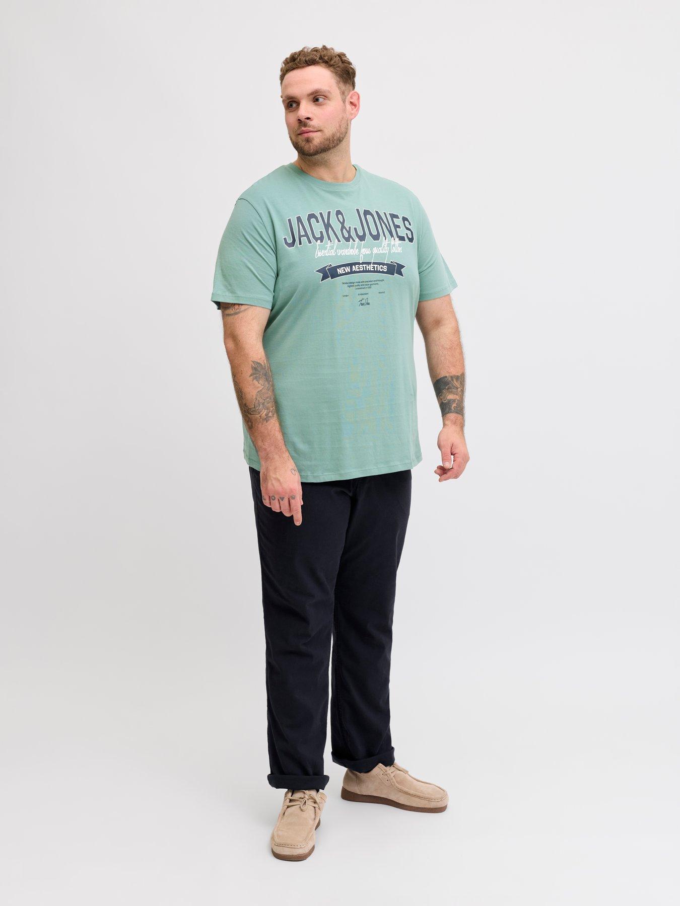  image of jack-jones-plus-logo-t-shirt-aqua