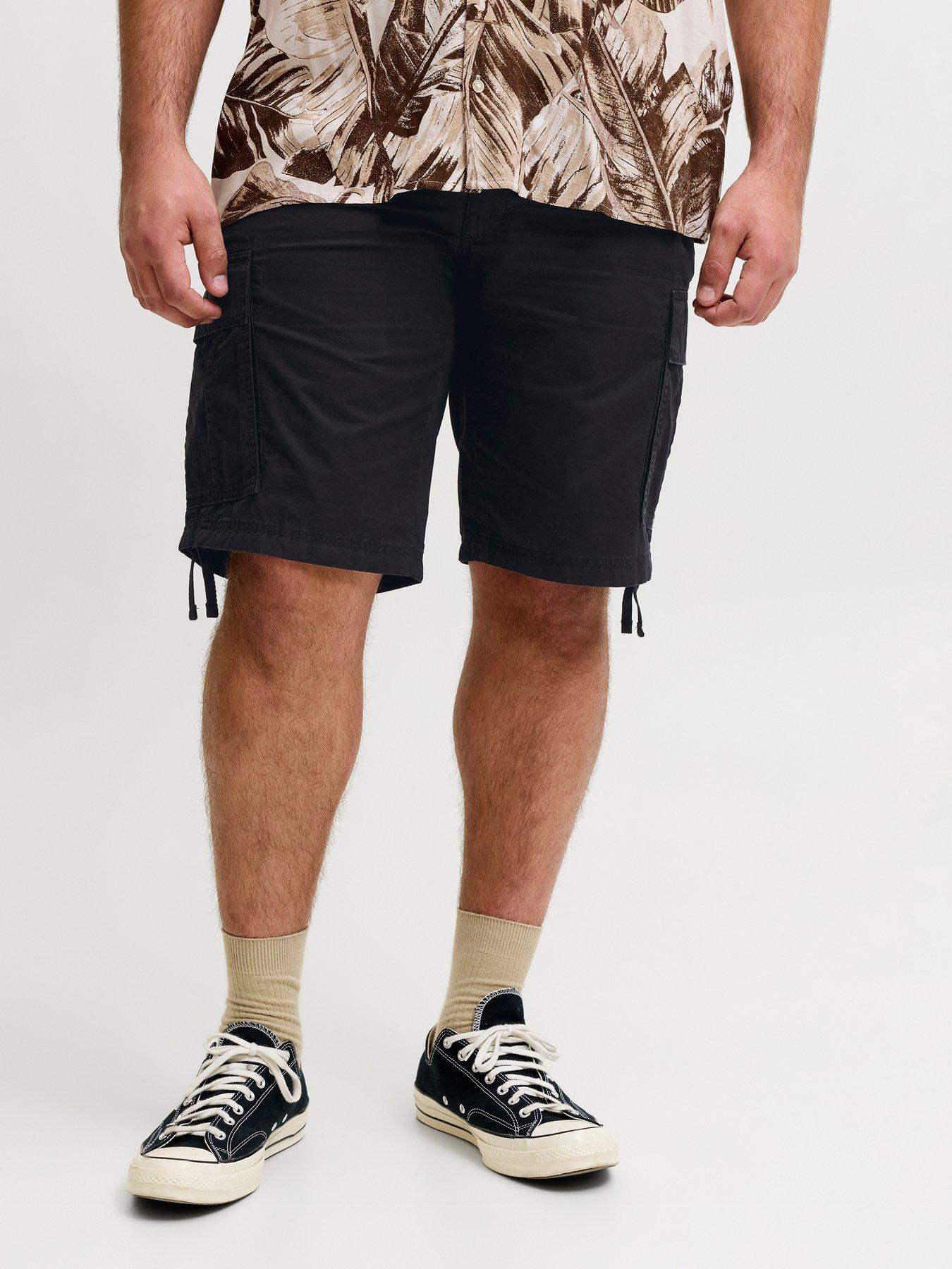 Jack & Jones Plus Cole Frank Cargo Shorts - Black