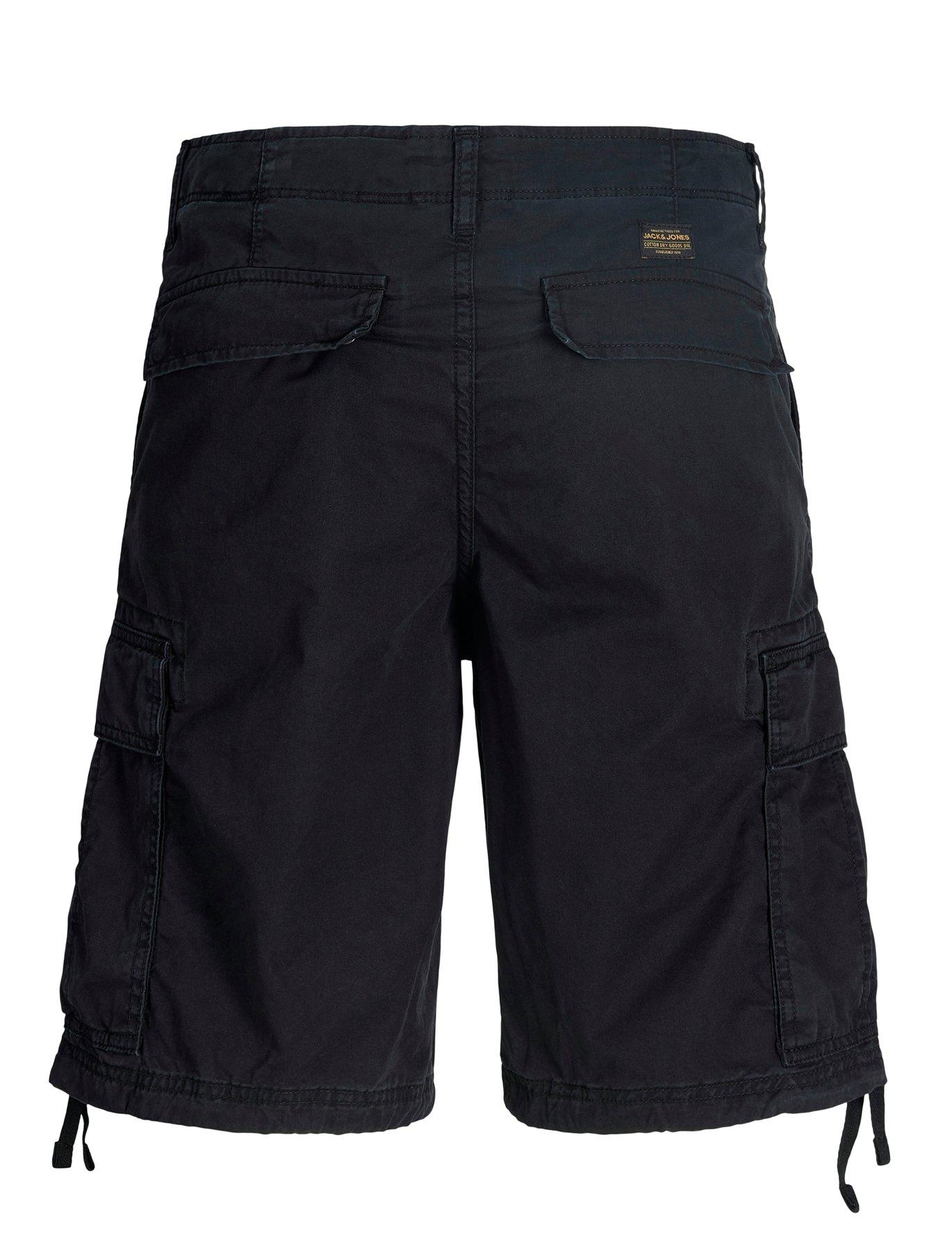 Image 6 of 6 of Jack & Jones Plus Cole Frank Cargo Shorts - Black