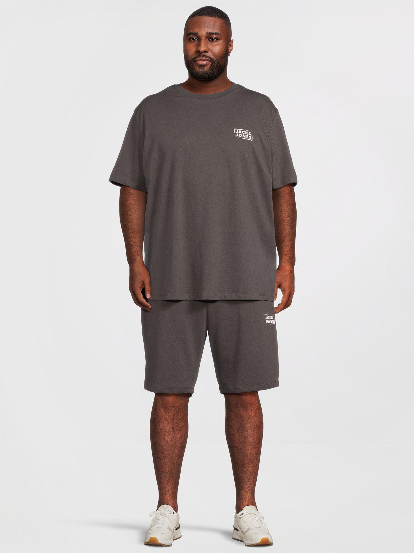 Jack & Jones Jack & Jones Plus T-Shirt And Shorts Set - Grey