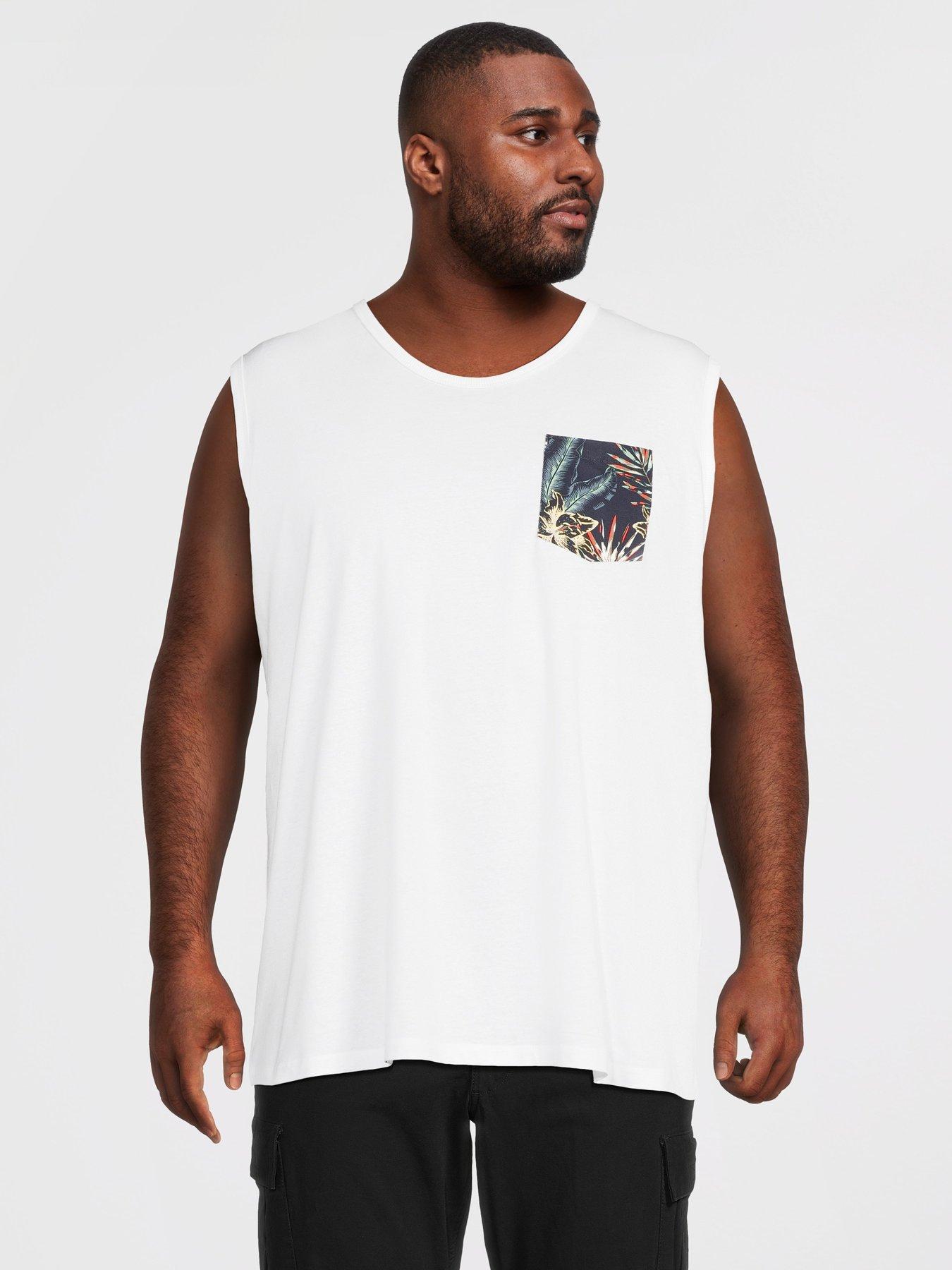 Image 2 of 5 of Jack & Jones Plus Honolulu 2 Pack Tank T-Shirts - Multi