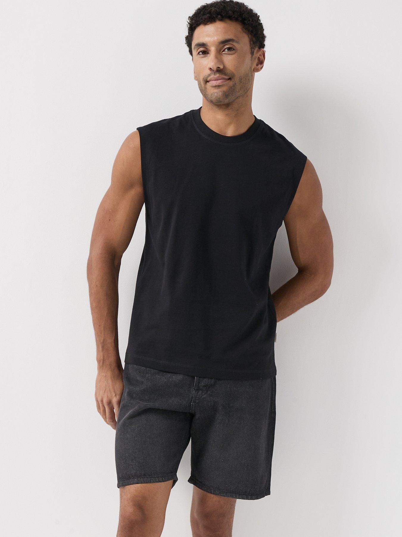 Jack & Jones Sleeveless T-Shirt - Black