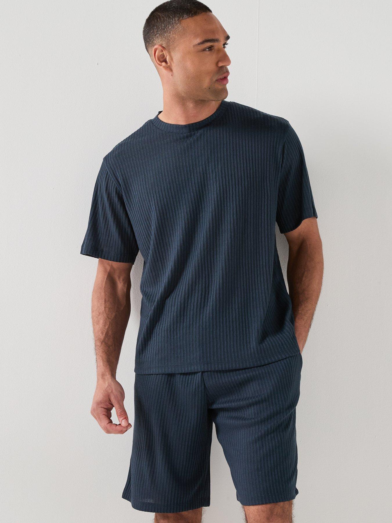 Image 4 of 6 of Jack & Jones T-Shirt And Shorts Set - Navy