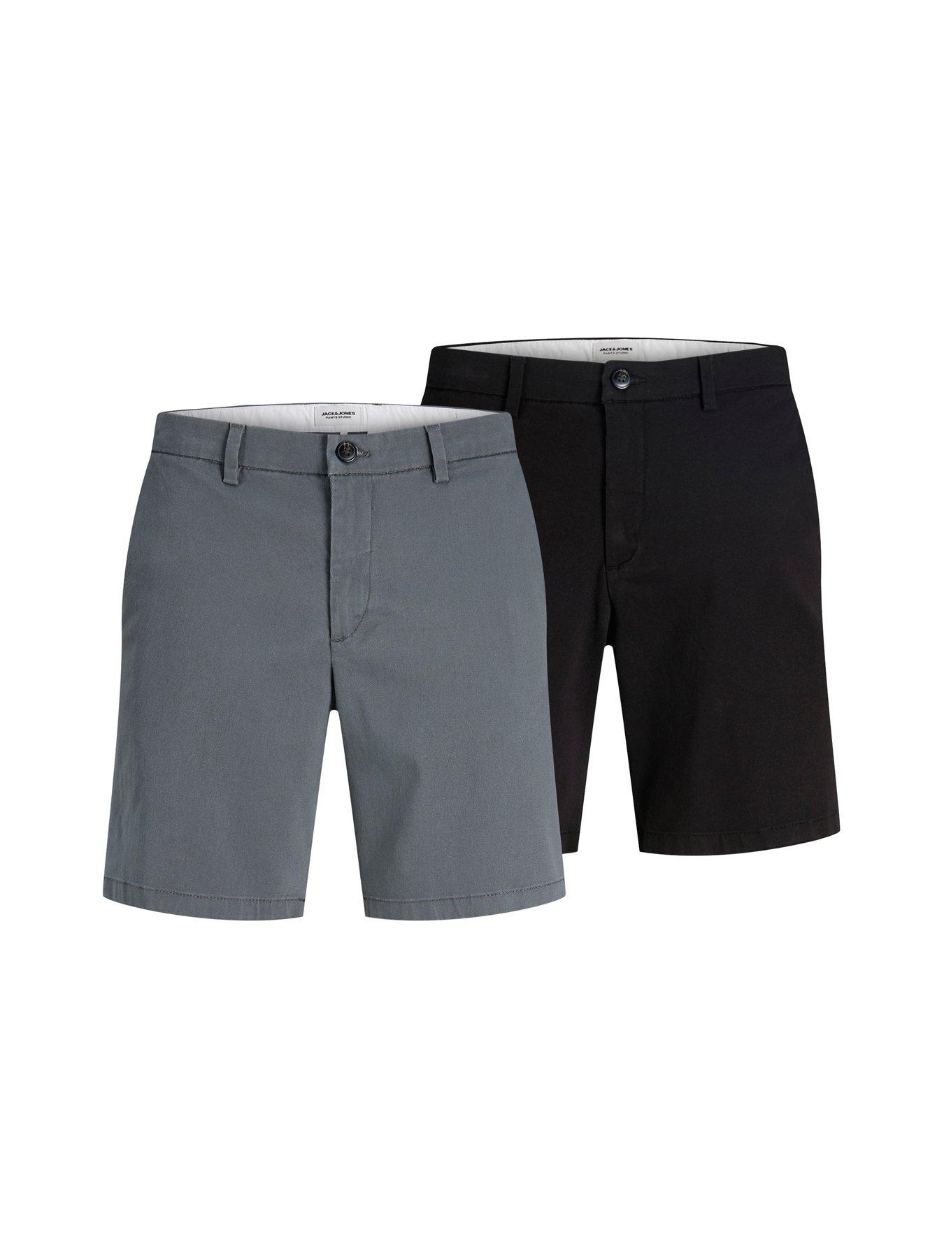 Image 1 of 7 of Jack & Jones Marco Dylan Chino Shorts 2Pk - Black
