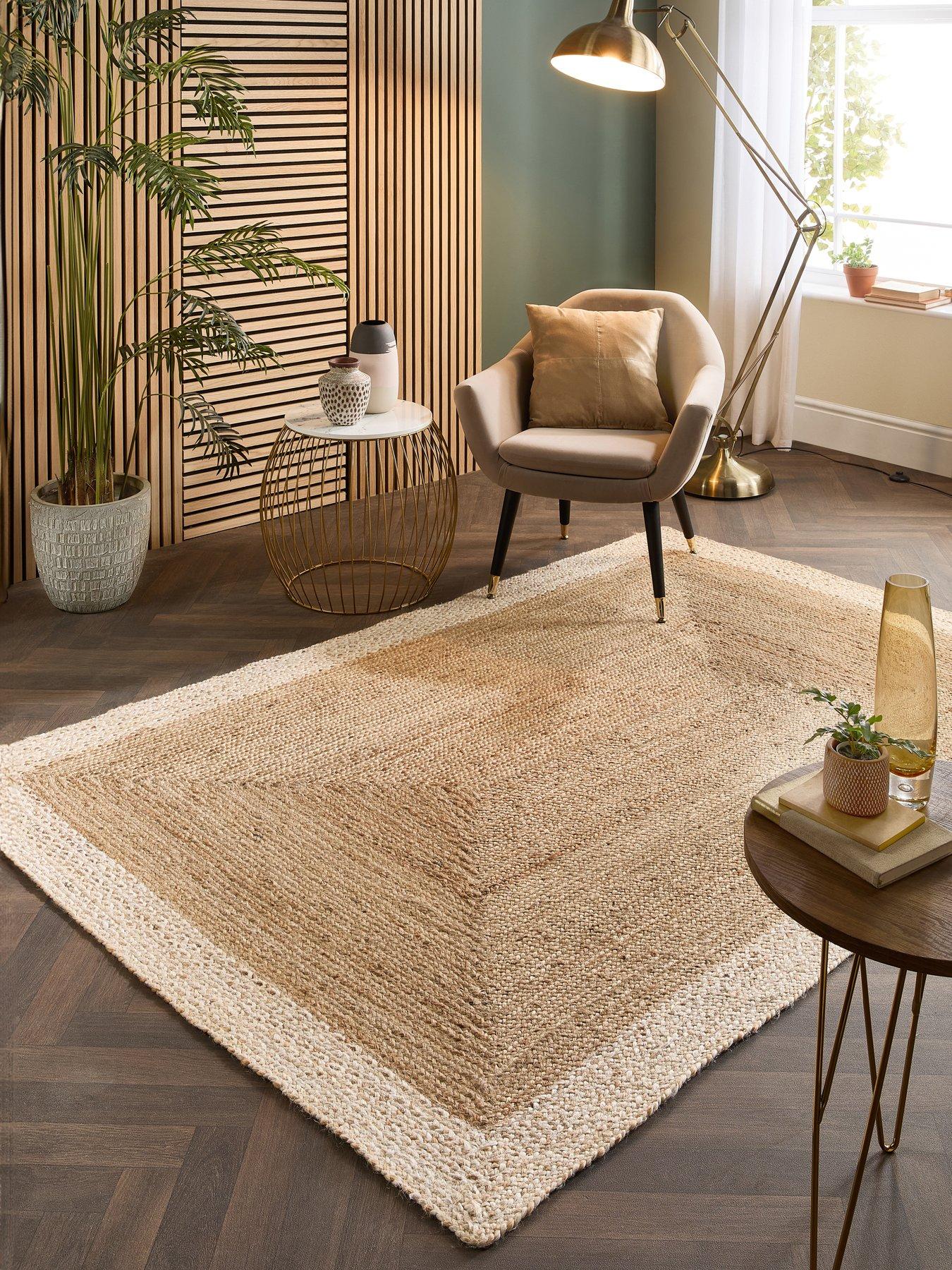 Very Home Jute Border Rug - Beige