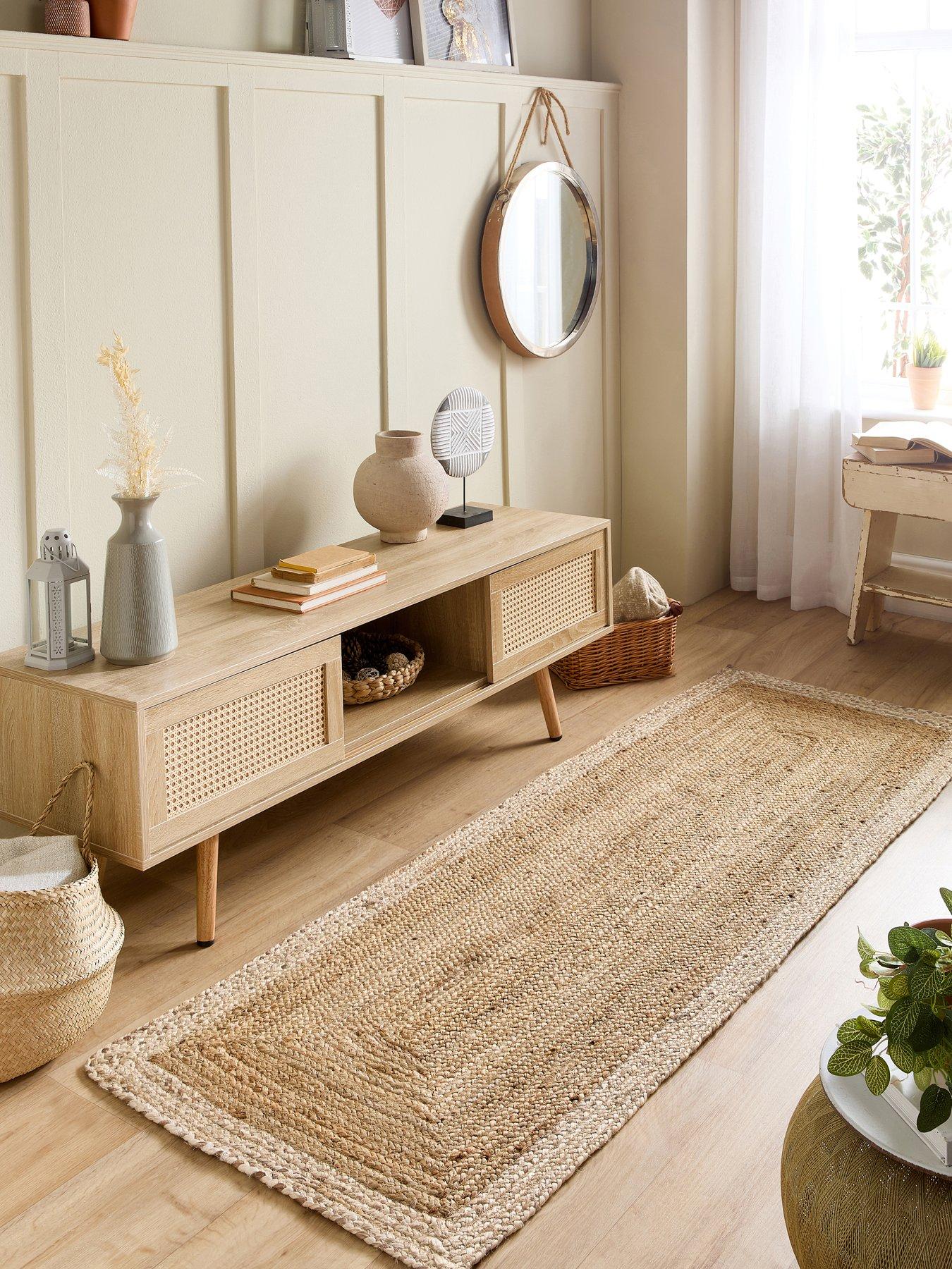 Image 1 of 4 of The Very Collection Jute Border 67x200cm Runner - Beige