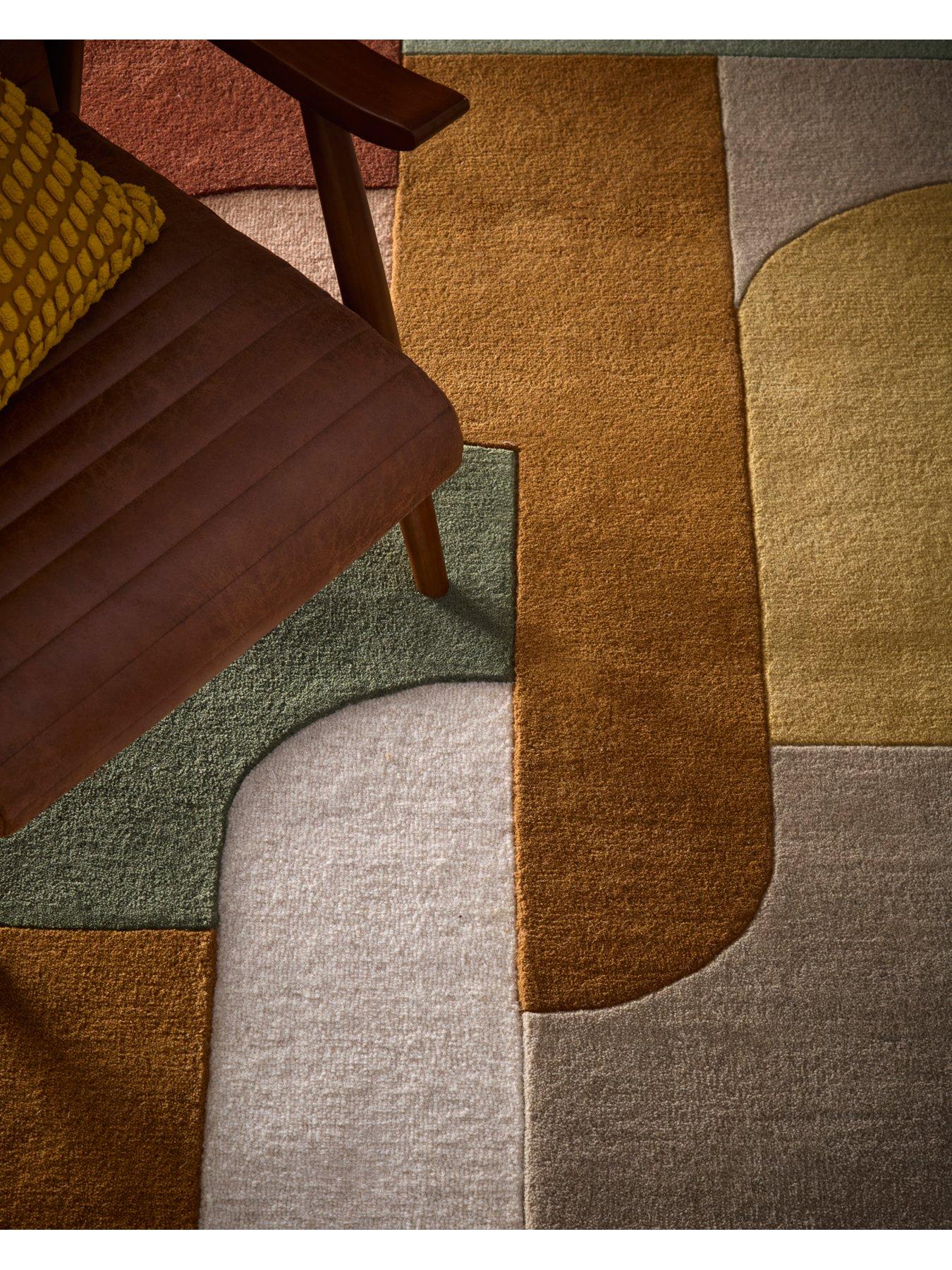  image of the-very-collection-retro-deco-rug-tan