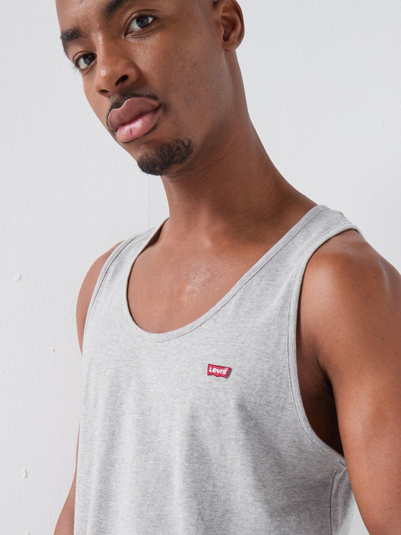  image of levis-housemark-vest-grey