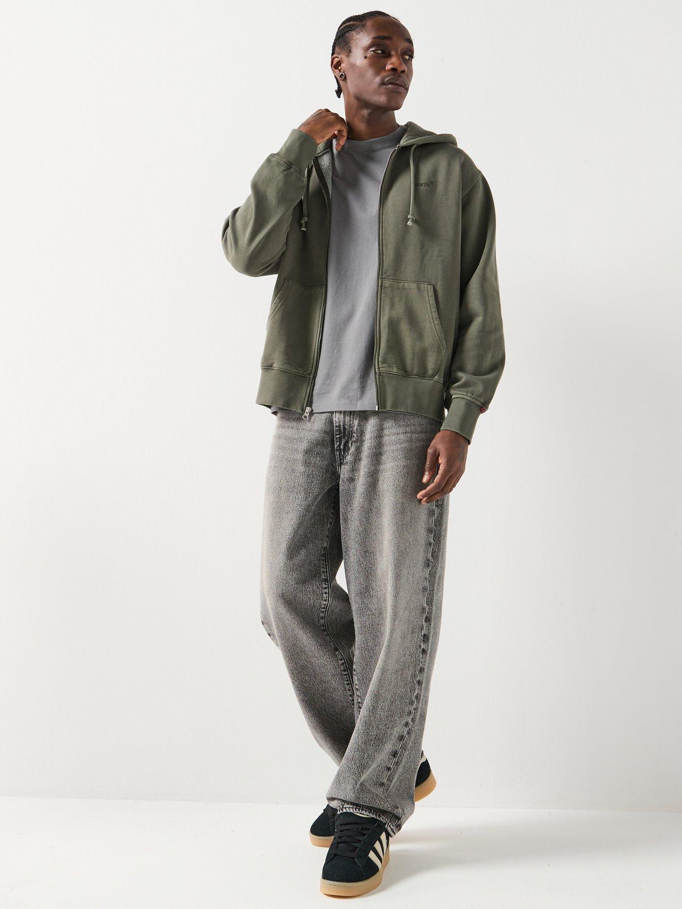 Image 3 of 6 of Levi's Authentic Relaxed Fit Zip Hoodie - Green