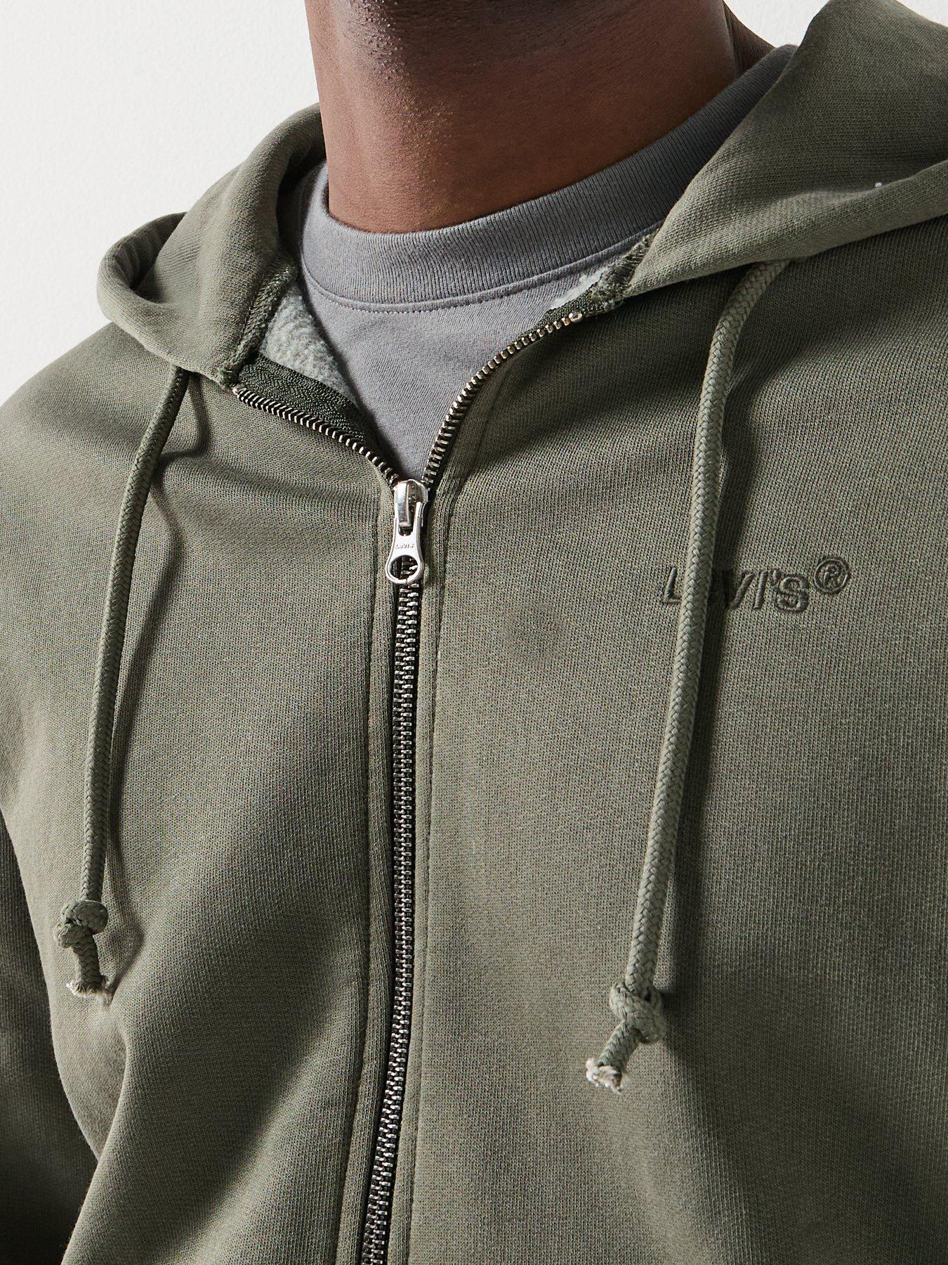 Image 5 of 6 of Levi's Authentic Relaxed Fit Zip Hoodie - Green
