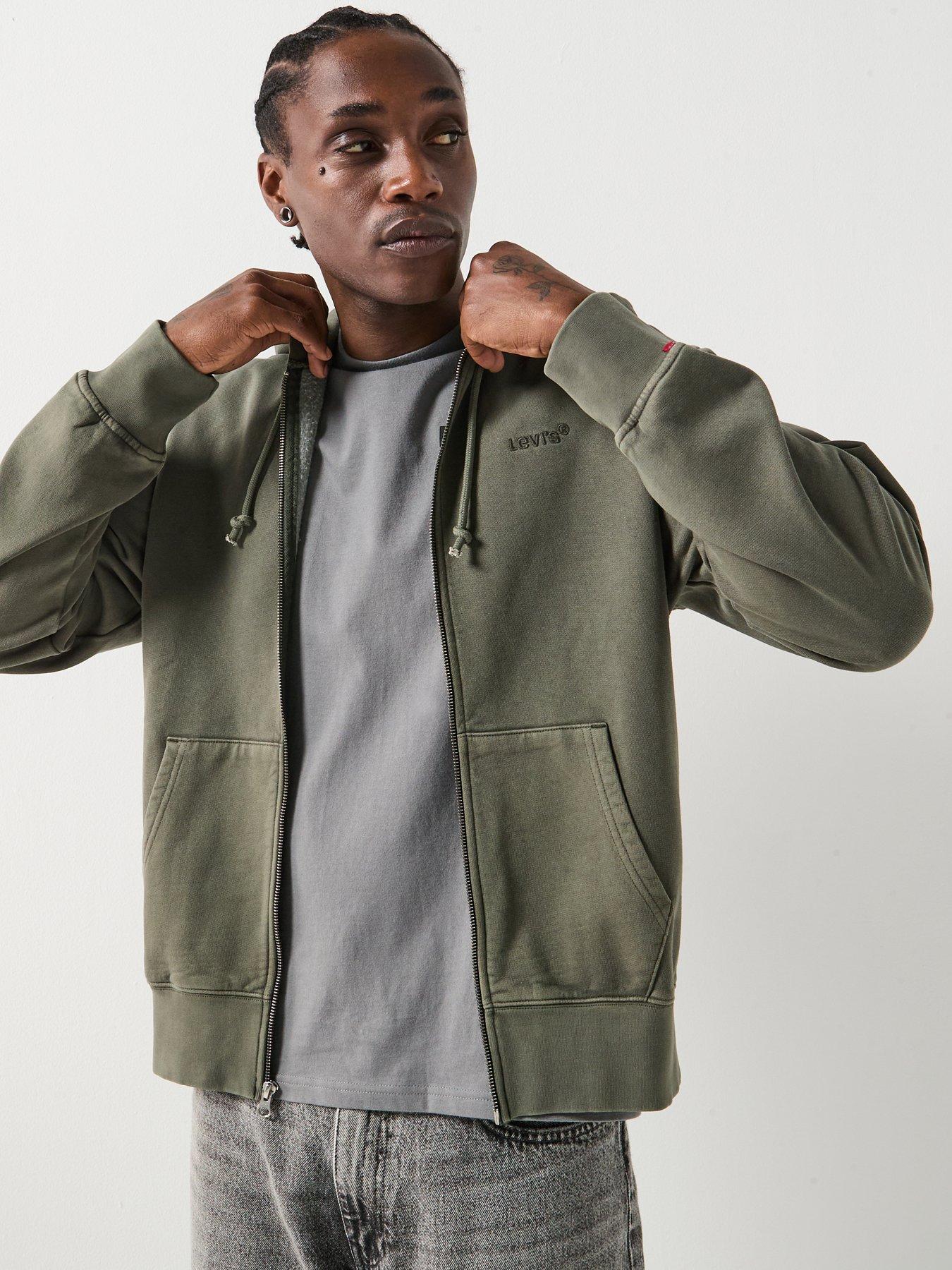 Image 6 of 6 of Levi's Authentic Relaxed Fit Zip Hoodie - Green