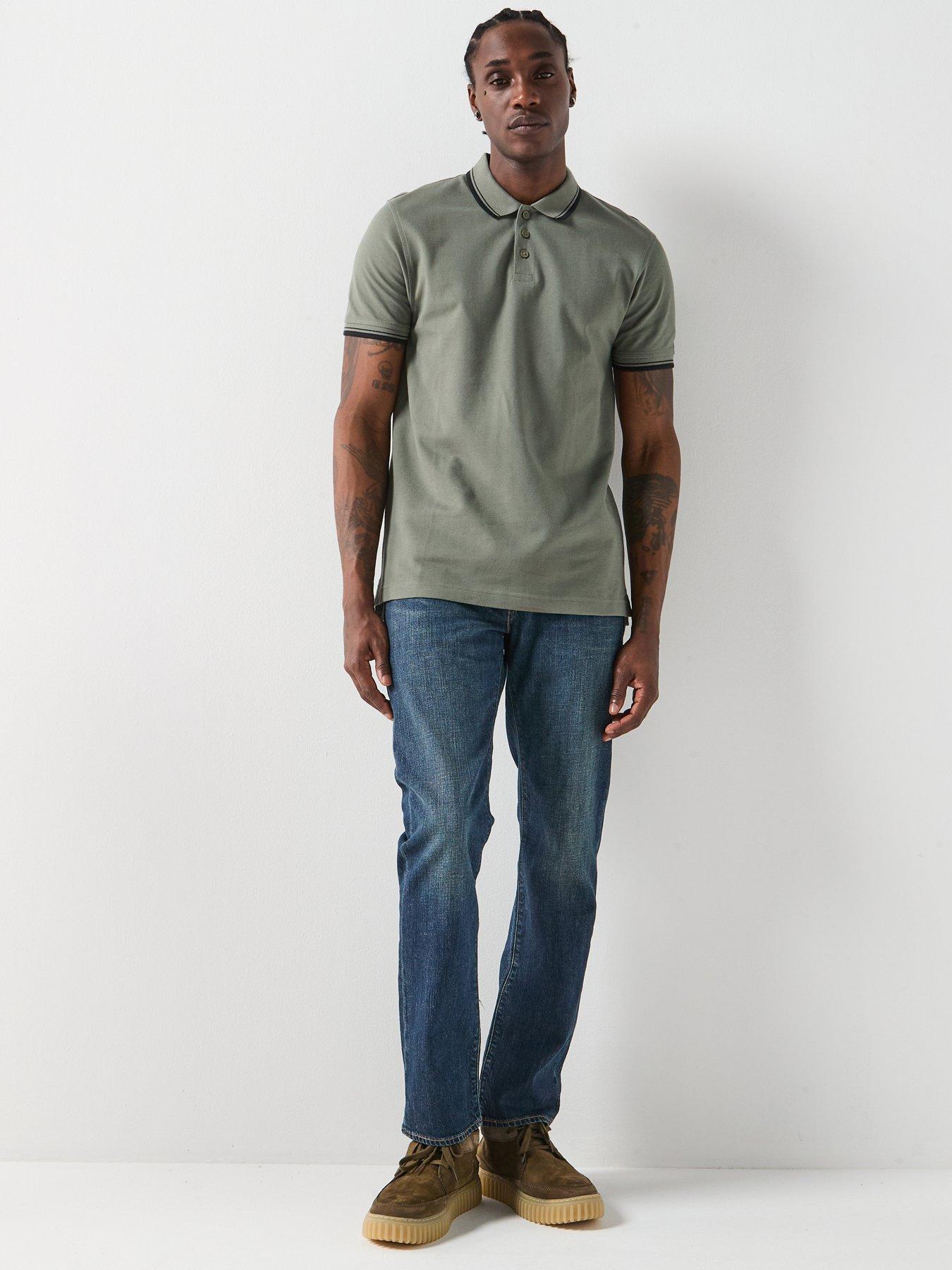  image of levis-housemark-tipped-polo-grey