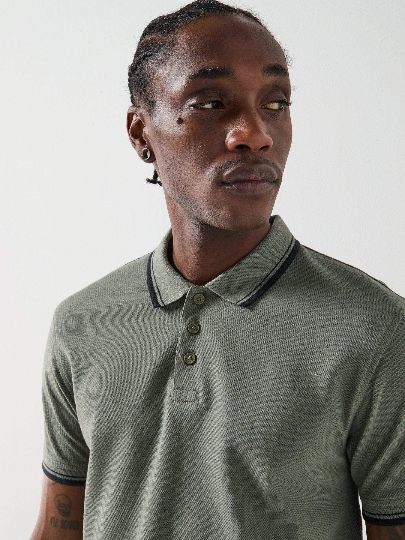  image of levis-housemark-tipped-polo-grey