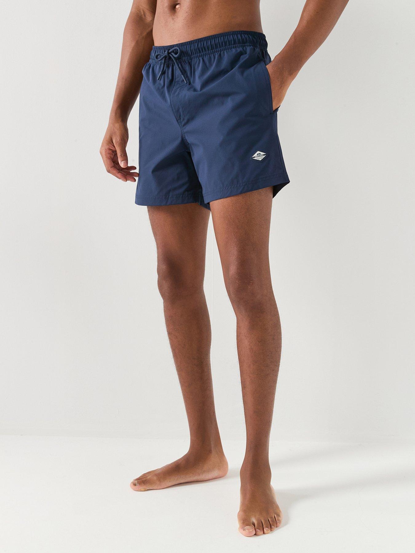Jack & Jones Maui Tropic Solid Swim Shorts - Navy