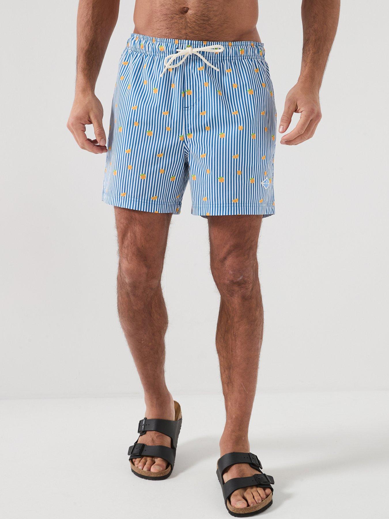Jack & Jones Maui Breeze Mini Stripe Swim Shorts - Blue