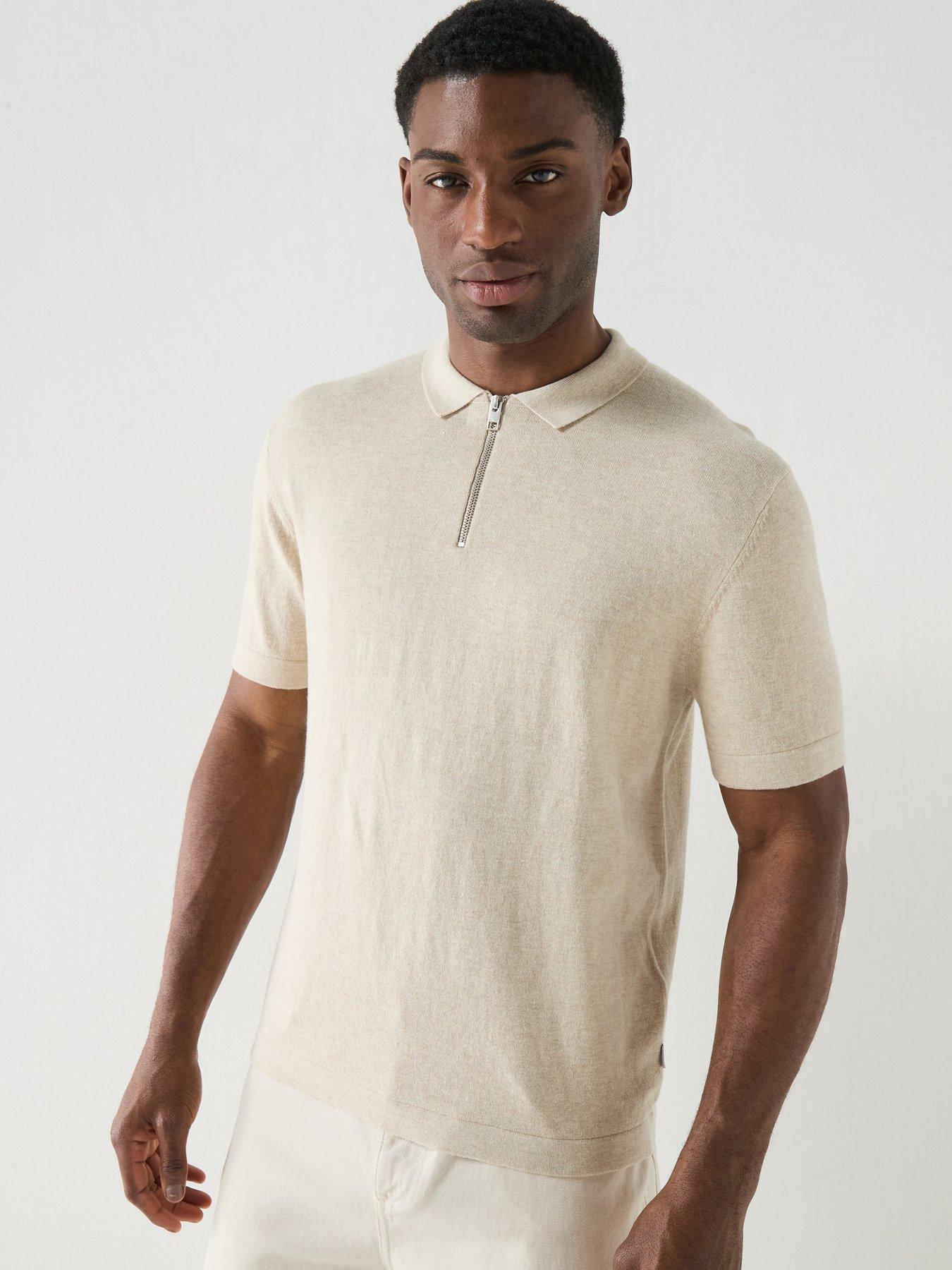 Jack & Jones Jack  &  Jones Emil Zip Through Short Lseeve Knitted Polo Top