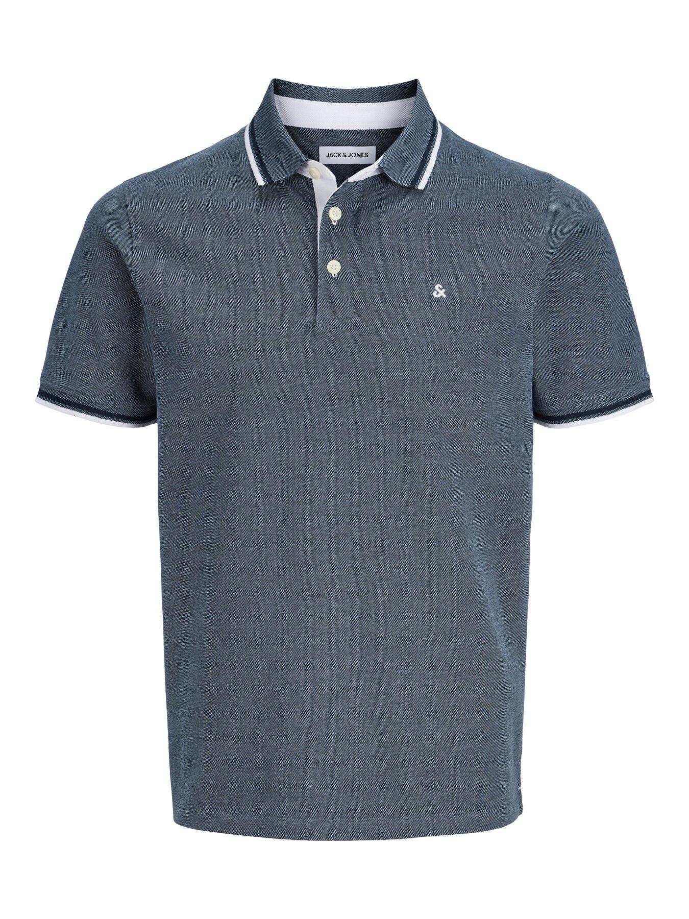 Image 7 of 7 of Jack & Jones Plus Paulos Polo Shirt - Blue