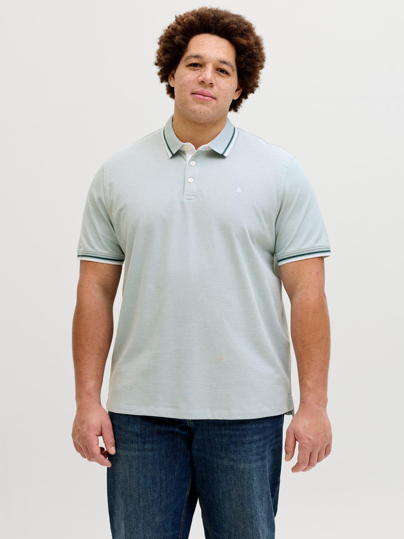 Image 1 of 7 of Jack & Jones Plus Paulos Polo Shirt - Blue