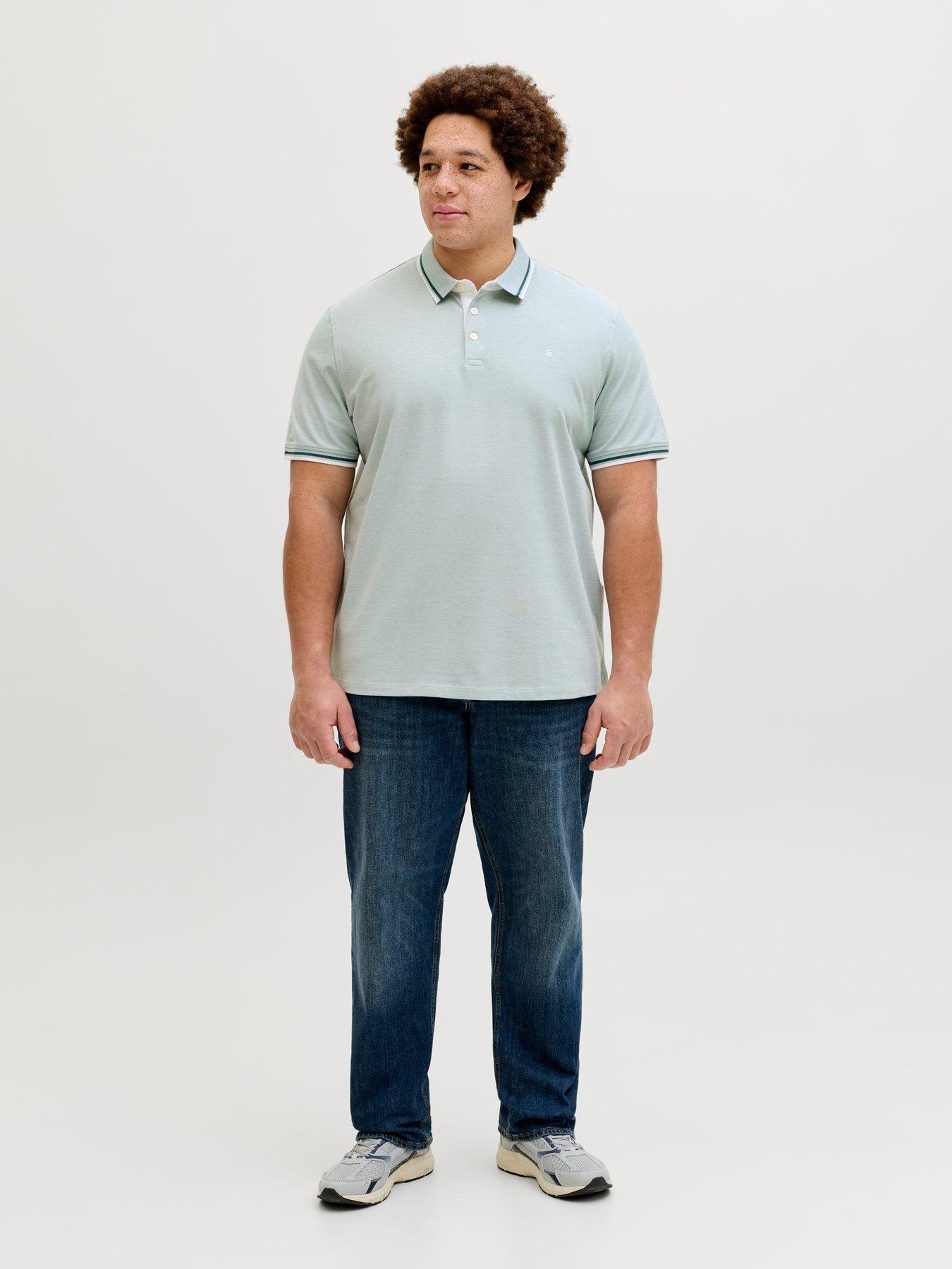 Image 3 of 7 of Jack & Jones Plus Paulos Polo Shirt - Blue