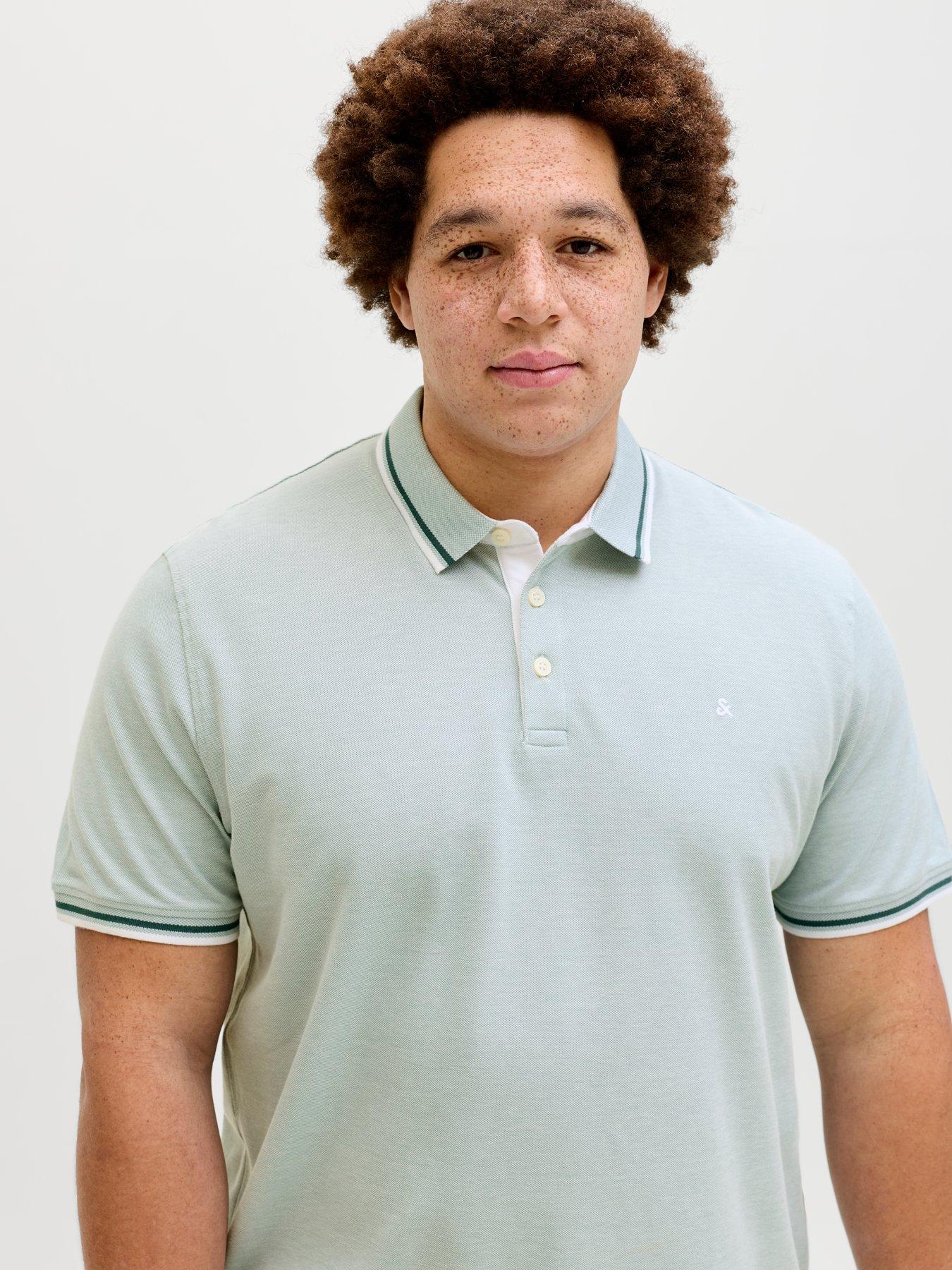 Image 5 of 7 of Jack & Jones Plus Paulos Polo Shirt - Blue