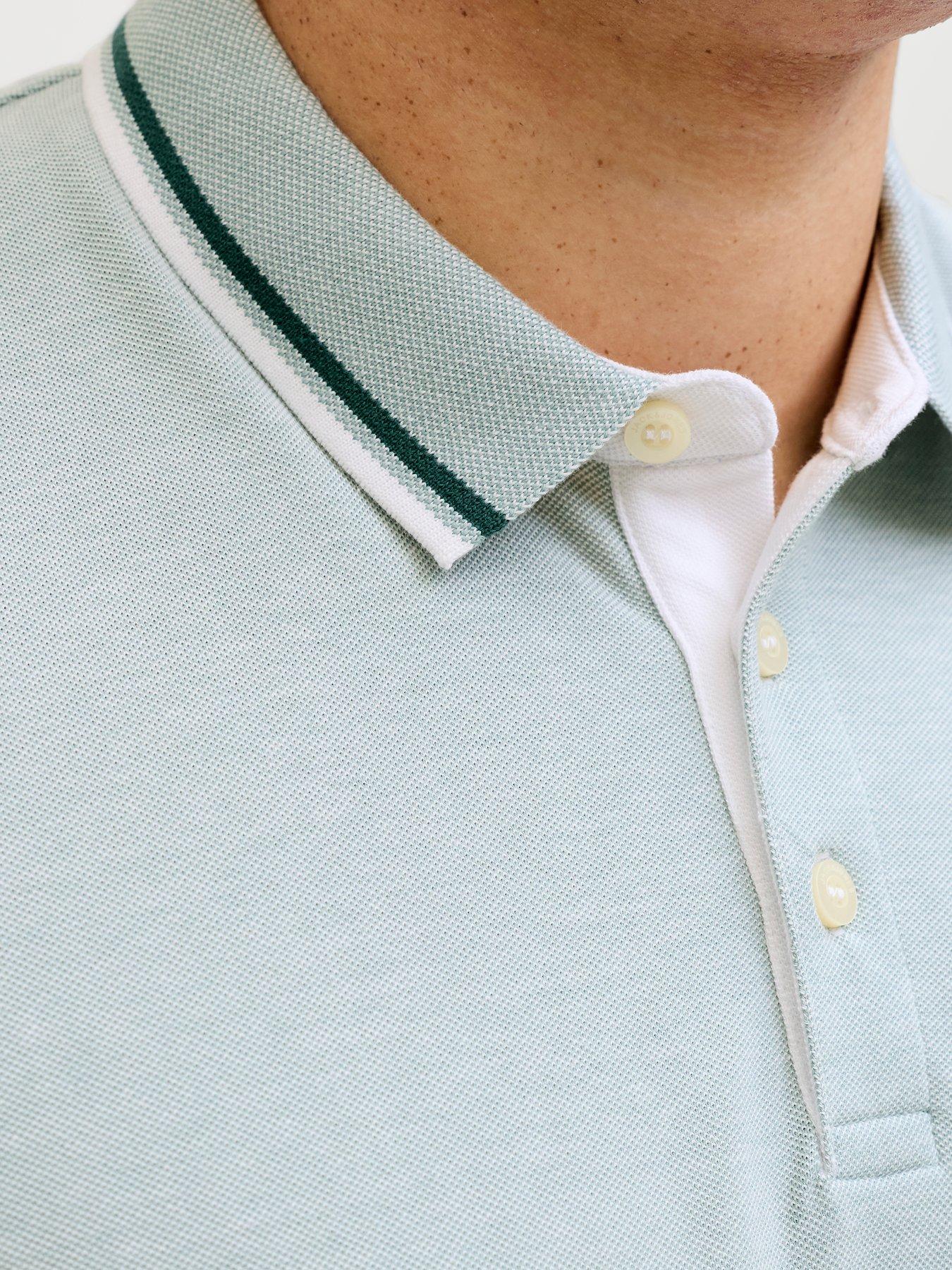 Image 6 of 7 of Jack & Jones Plus Paulos Polo Shirt - Blue