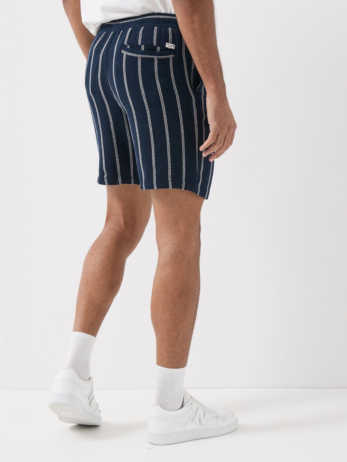 Image 2 of 6 of Jack & Jones Jaiden Coba Stripe Shorts - Sky Captain