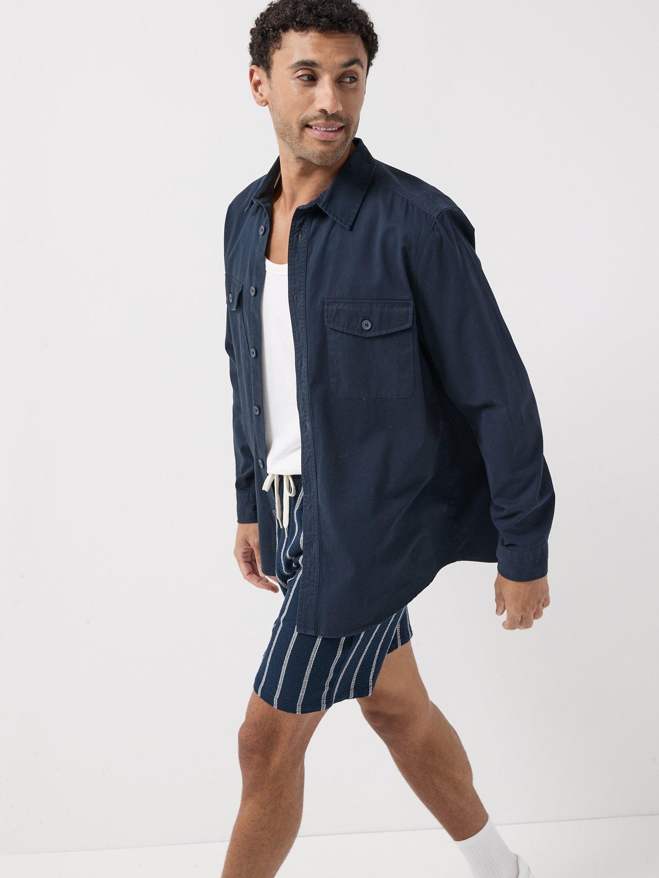 Image 5 of 6 of Jack & Jones Jaiden Coba Stripe Shorts - Sky Captain