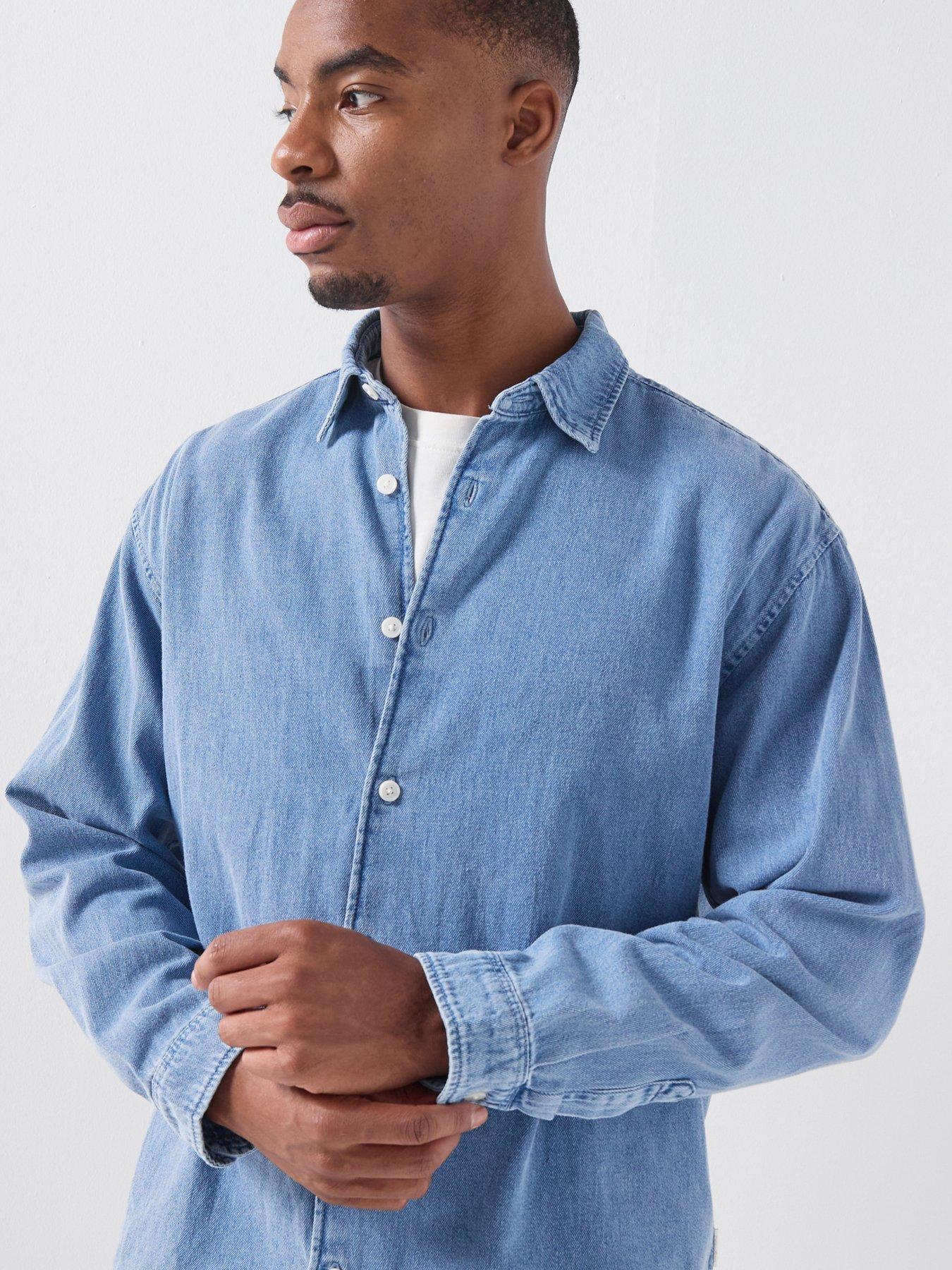 Image 4 of 5 of Jack & Jones Norrebro Long Sleeve Denim Shirt - Blue