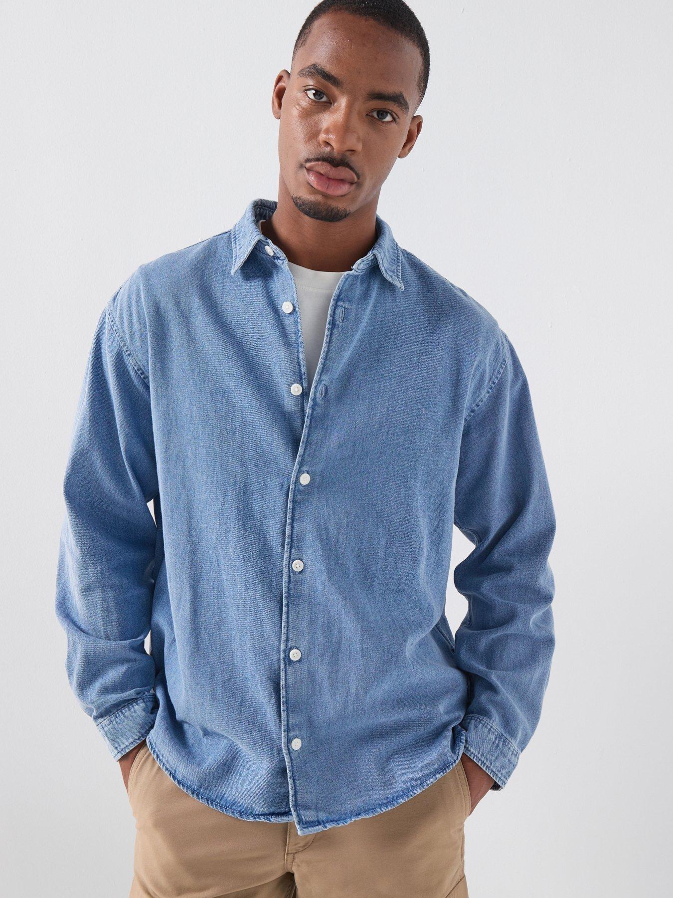 Image 5 of 5 of Jack & Jones Norrebro Long Sleeve Denim Shirt - Blue