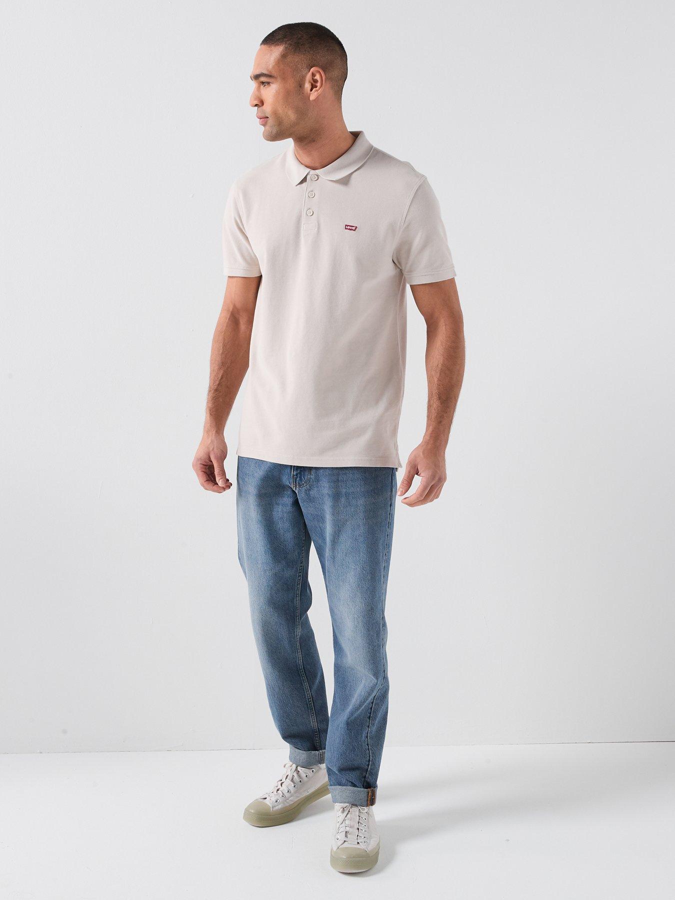  image of levis-housemark-logo-polo-shirt-beige