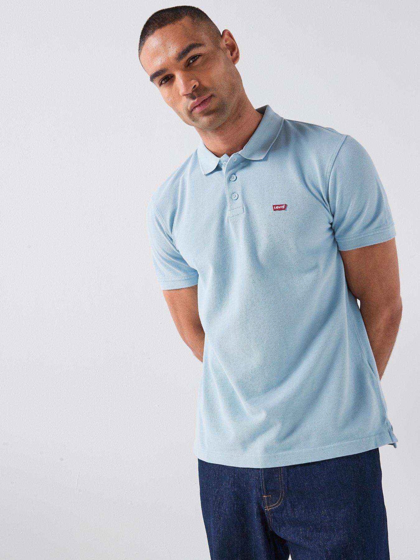 Image 1 of 4 of Levi's Housemark Logo Polo Shirt - Light Blue