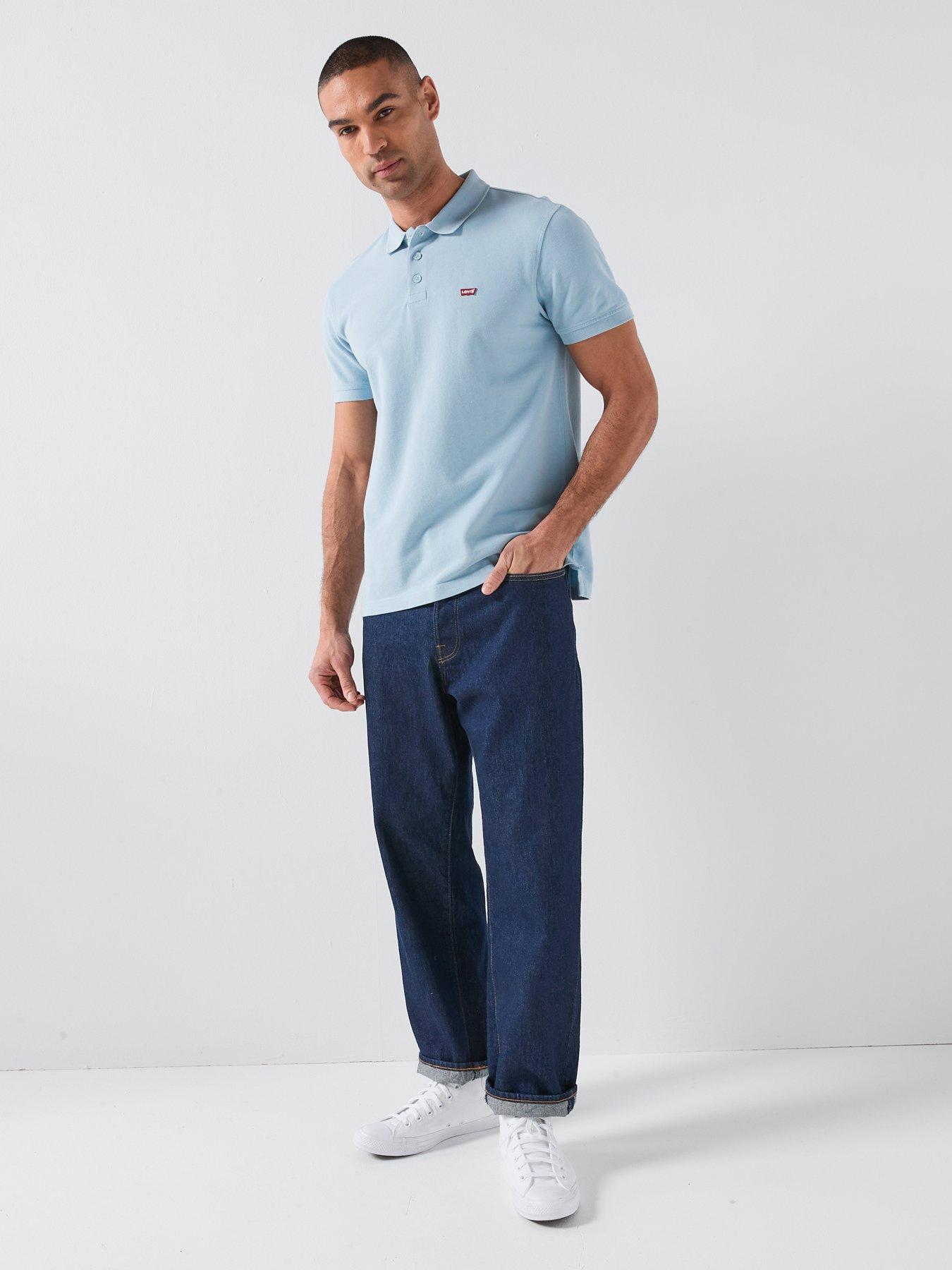 Image 3 of 4 of Levi's Housemark Logo Polo Shirt - Light Blue