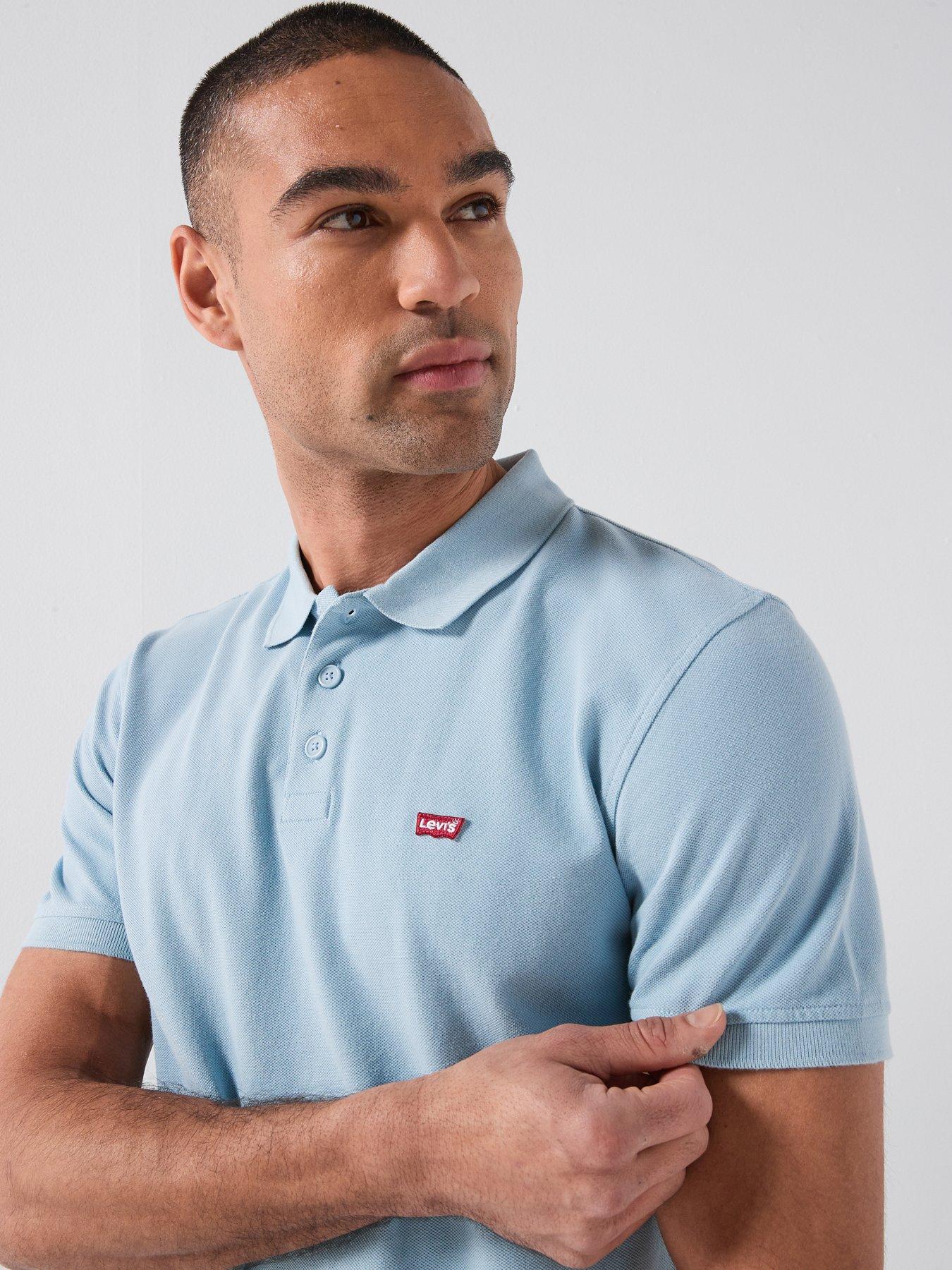 Image 4 of 4 of Levi's Housemark Logo Polo Shirt - Light Blue