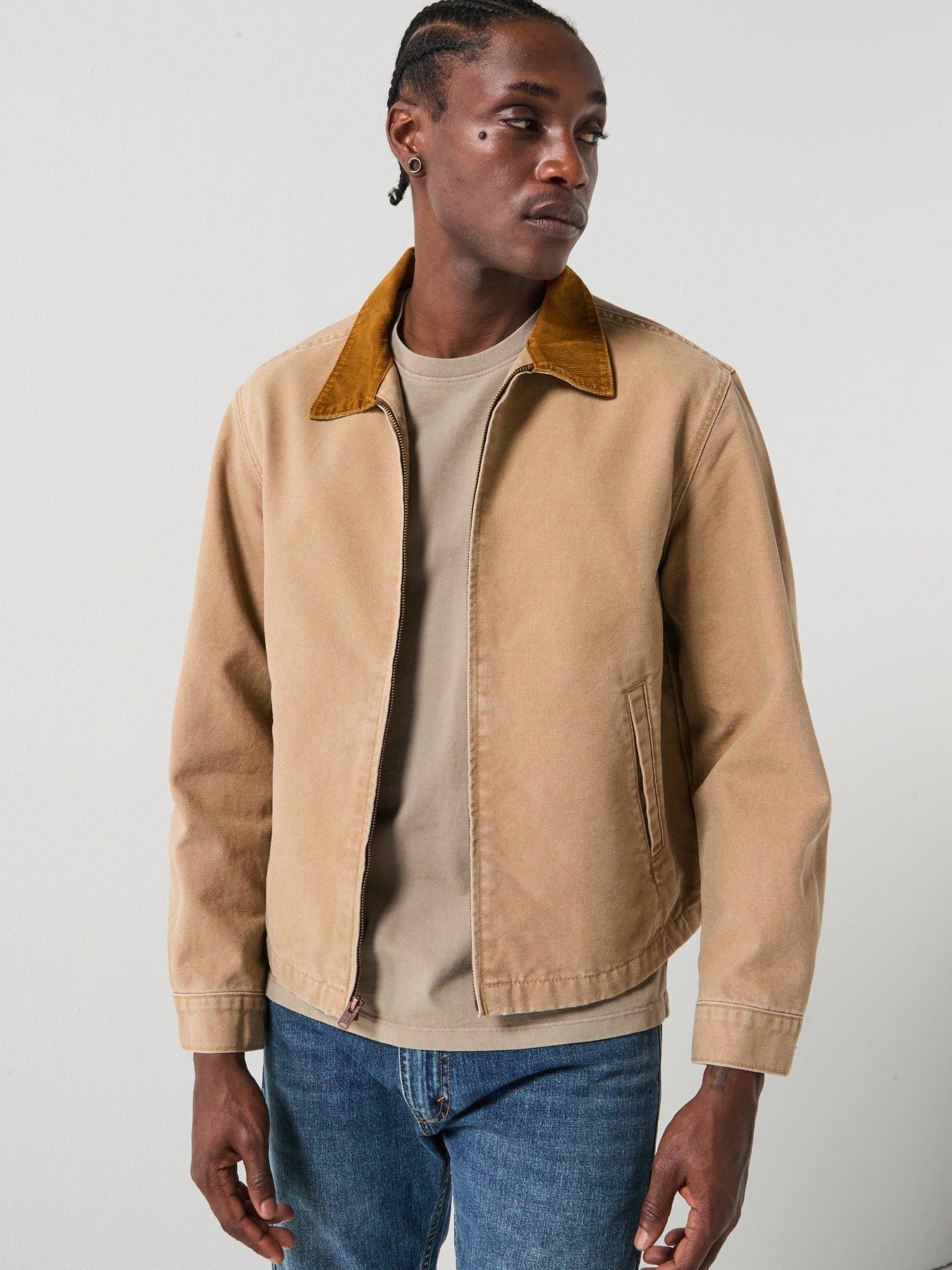 front image of levis-castro-light-weight-jacket-beige
