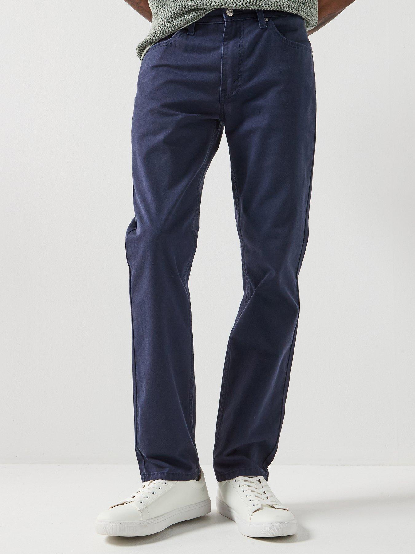  image of levis-511-slim-5-pocket-non-denim-trouser-navy