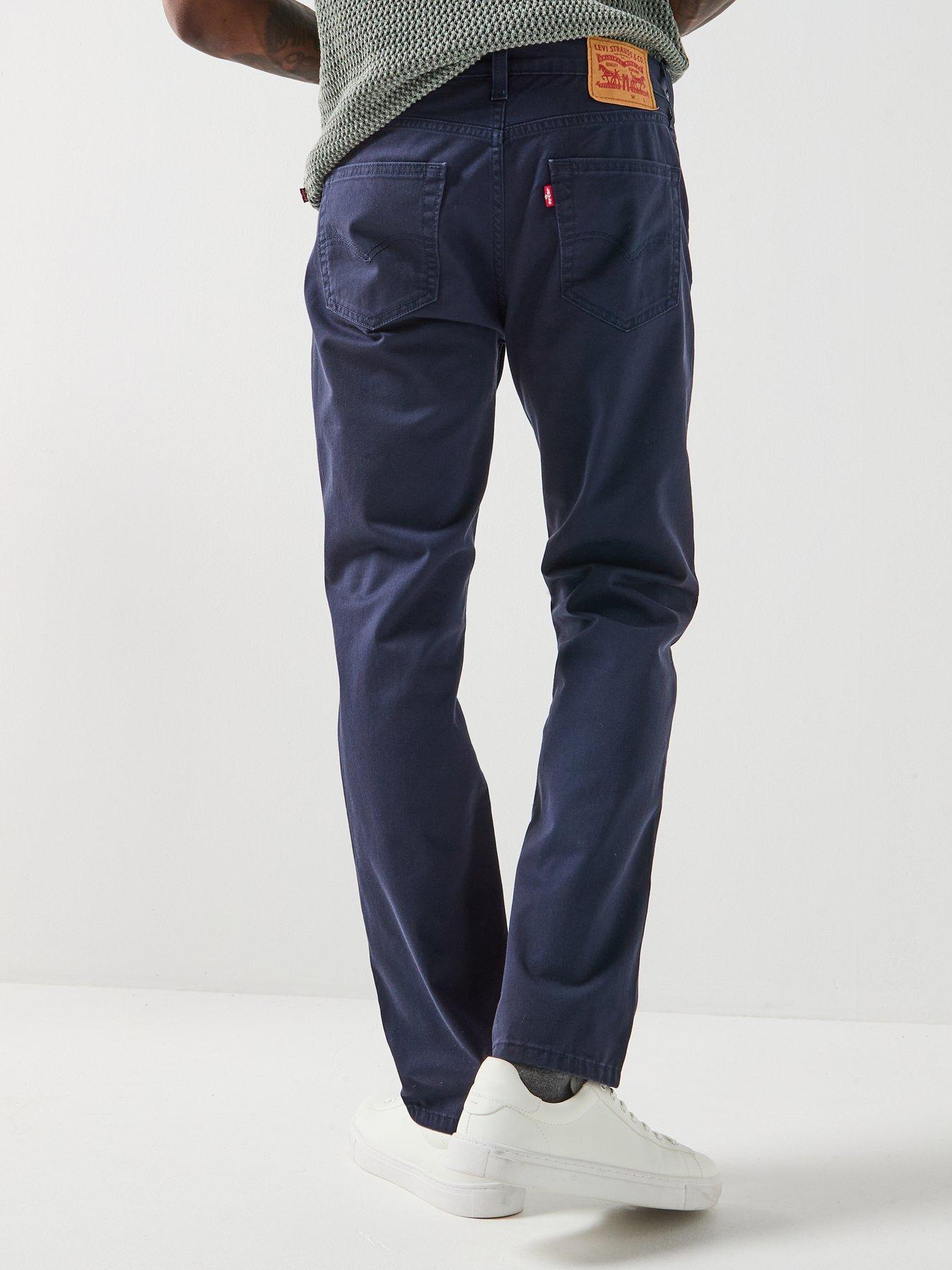  image of levis-511-slim-5-pocket-non-denim-trouser-navy