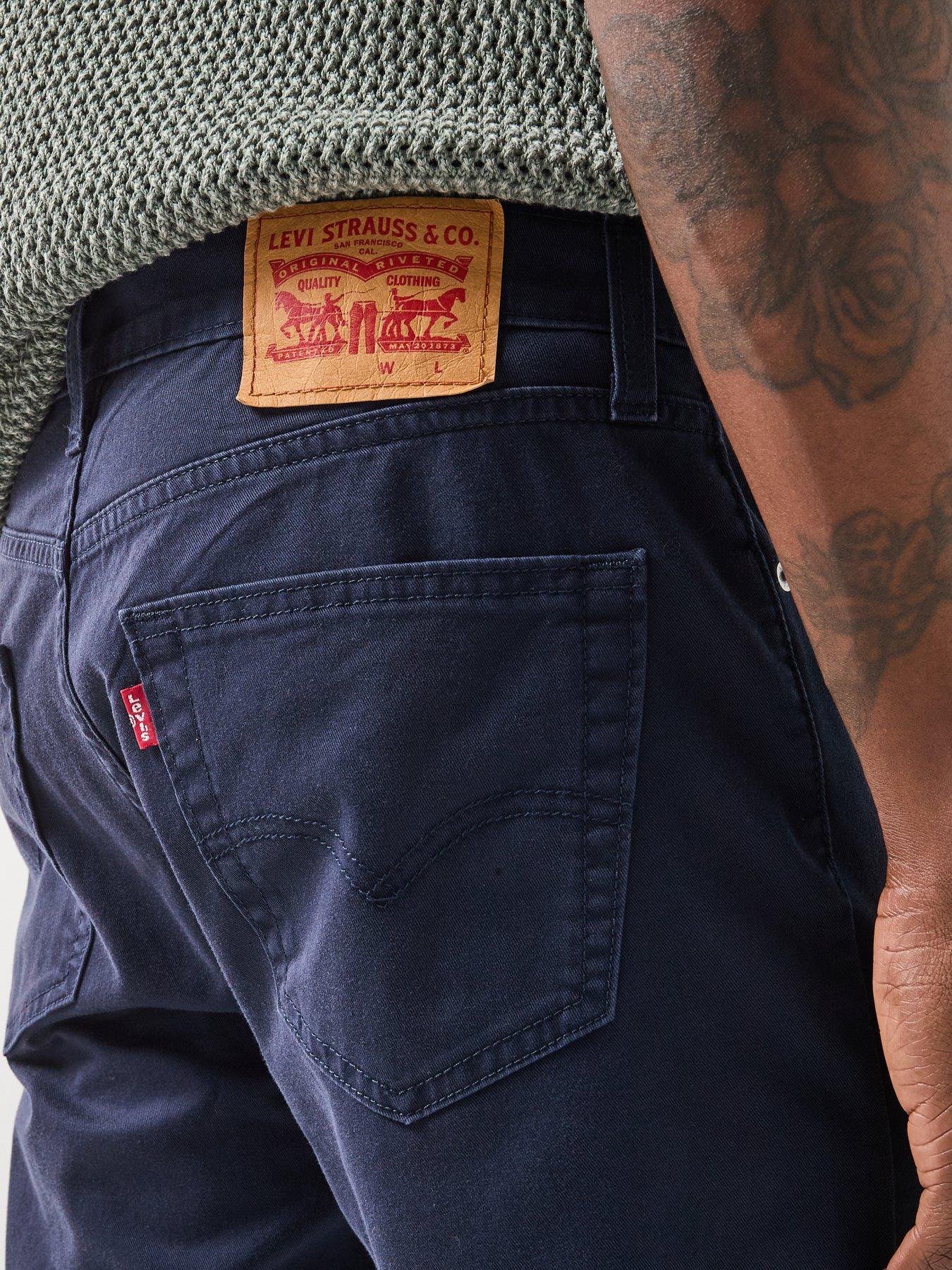  image of levis-511-slim-5-pocket-non-denim-trouser-navy