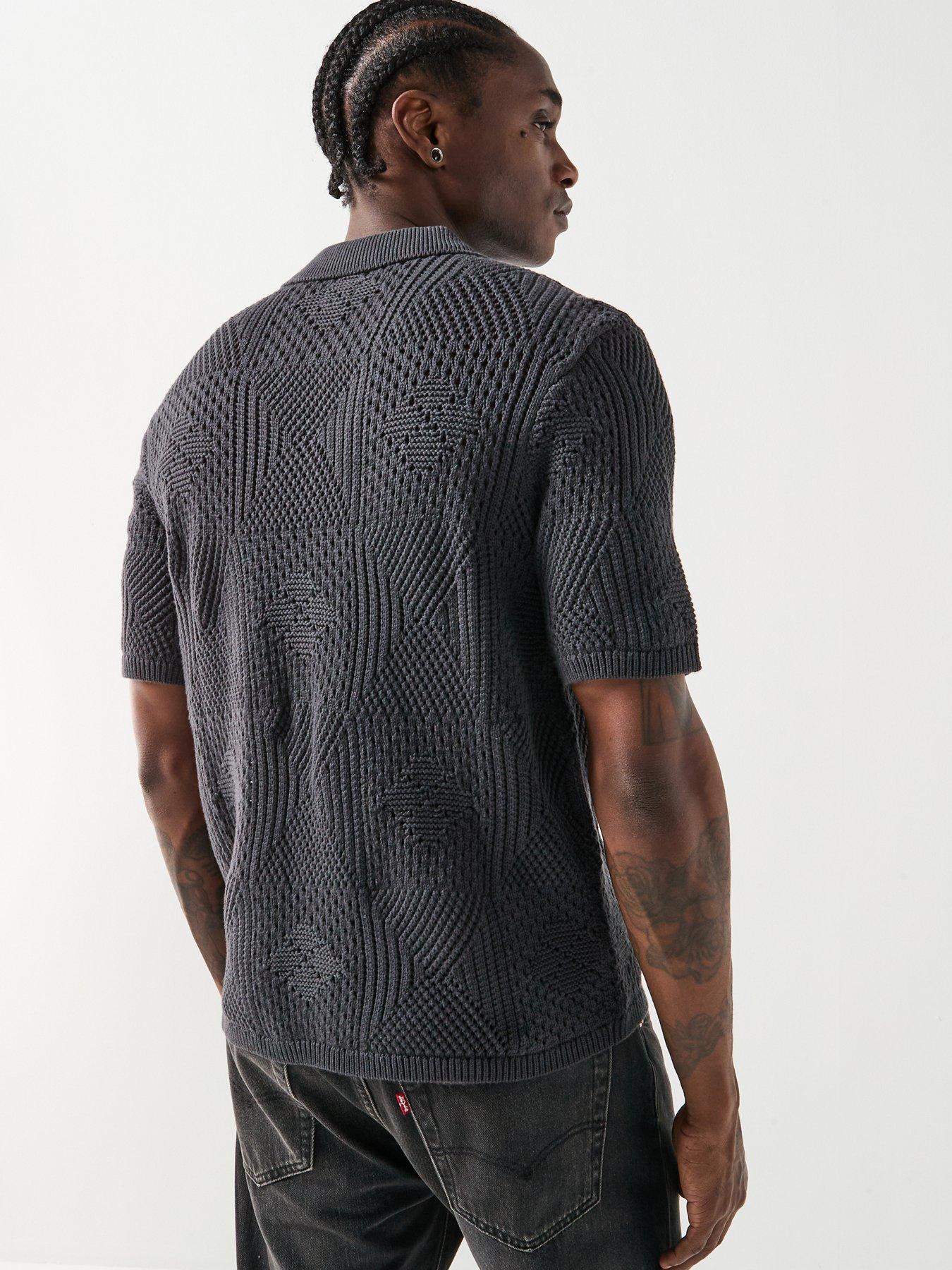 Image 2 of 6 of Levi's Knitted Camp Shirt - Black
