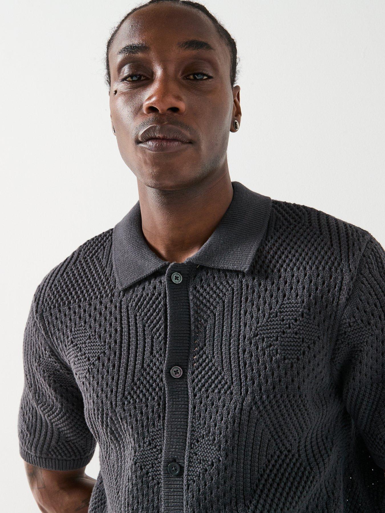 Image 5 of 6 of Levi's Knitted Camp Shirt - Black