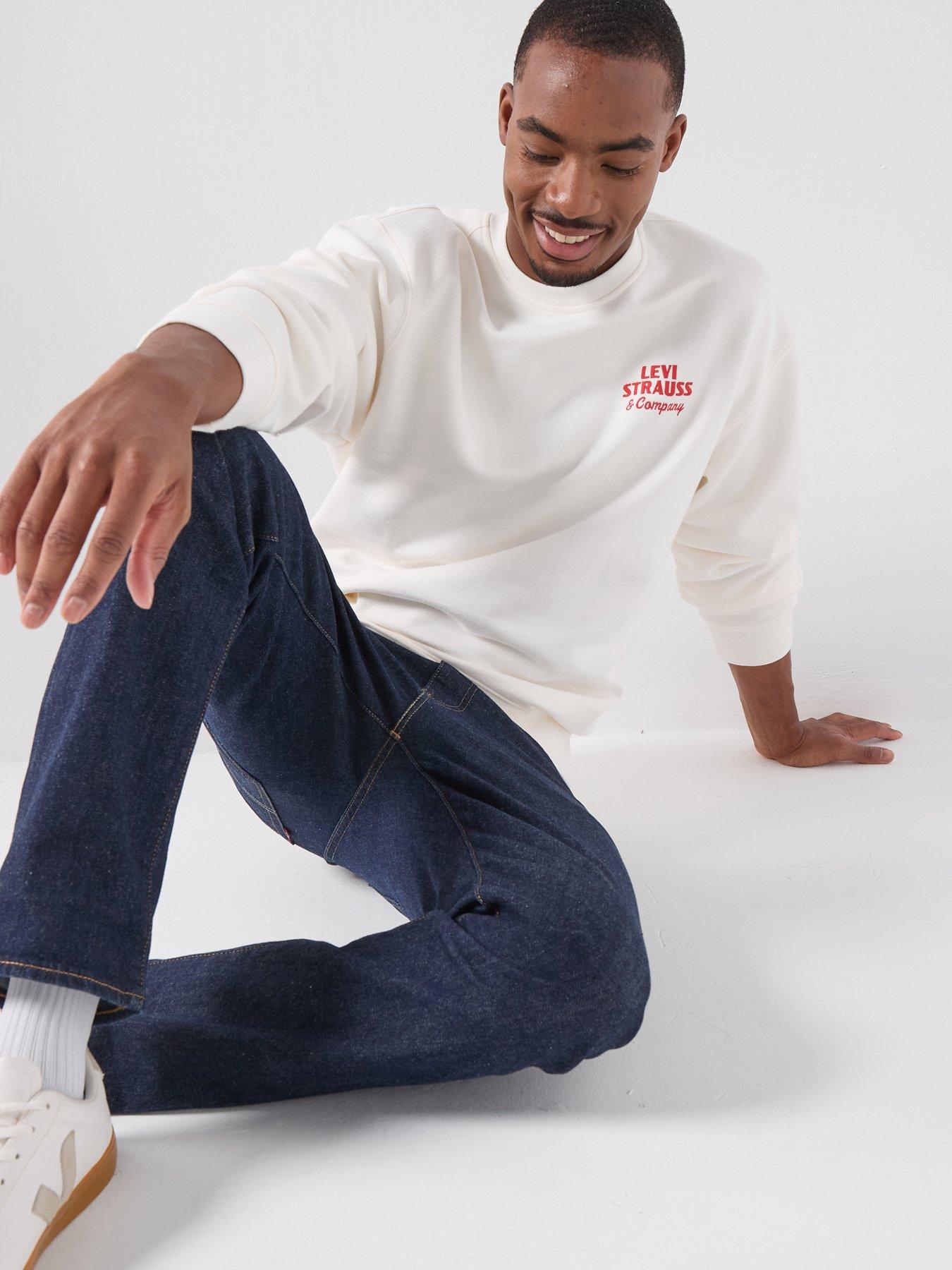 Image 4 of 6 of Levi's Graphic Relaxed Fit Crew Sweatshirt - Cream