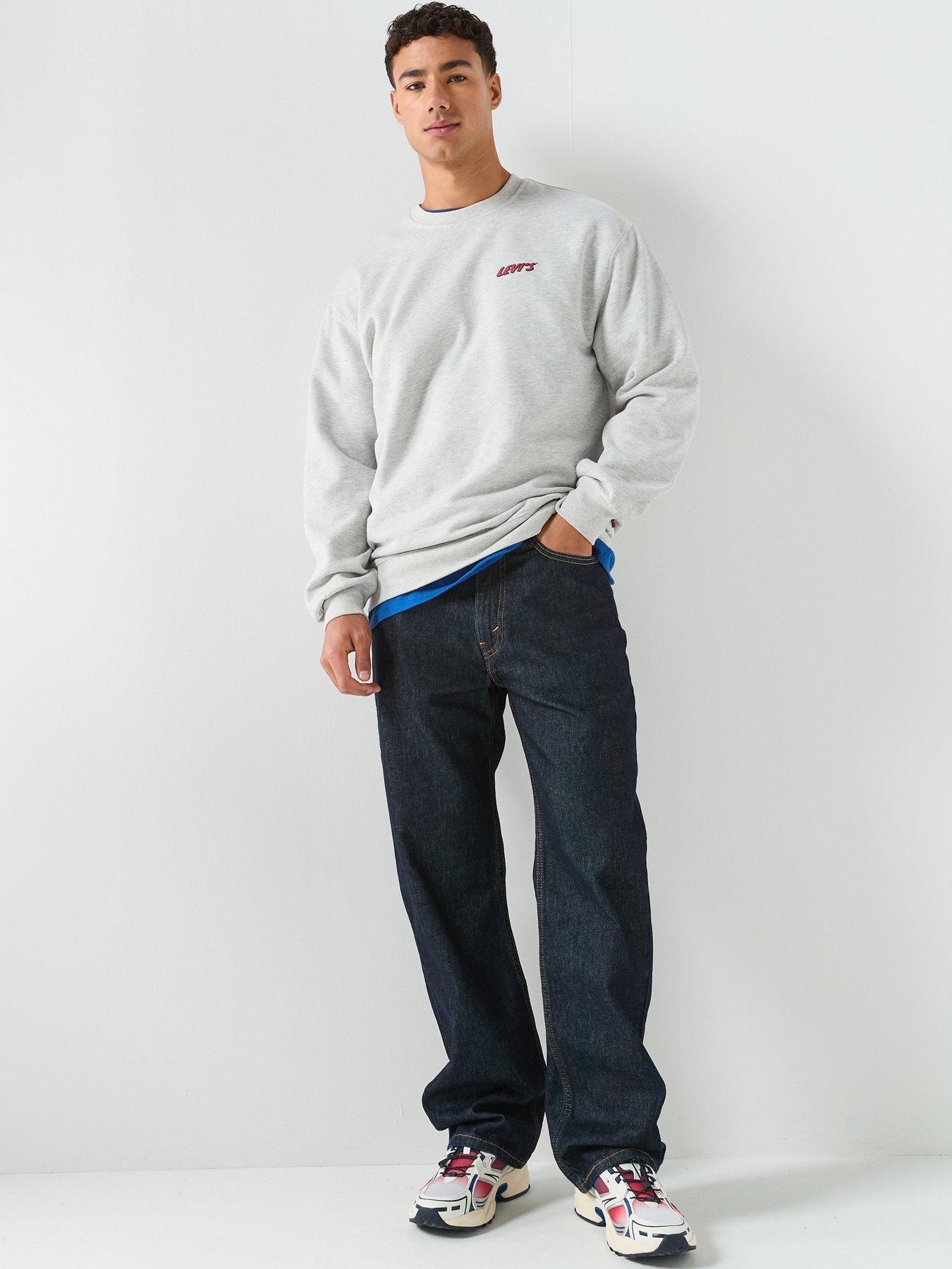  image of levis-graphic-relaxed-fit-crew-sweatshirt--grey