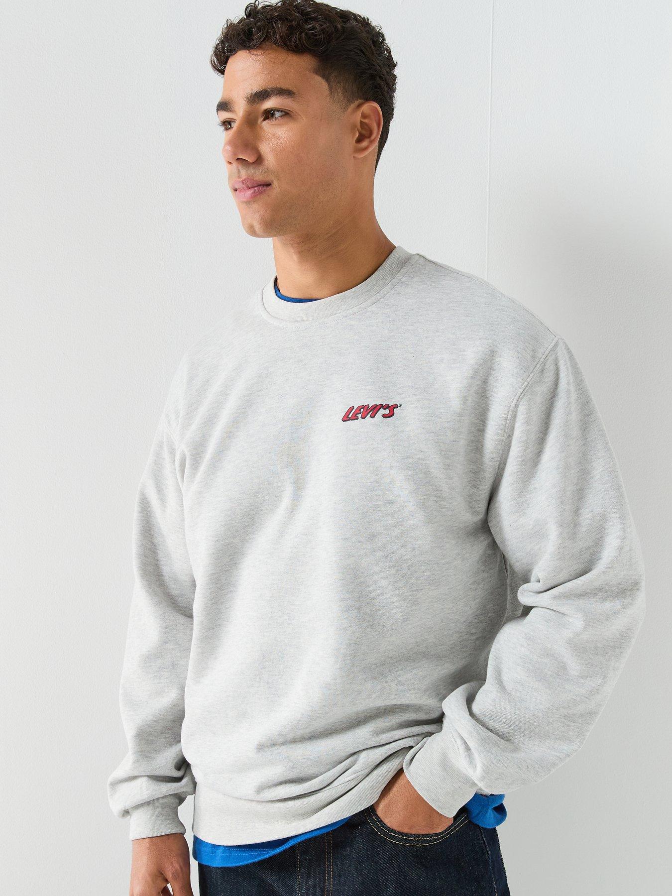  image of levis-graphic-relaxed-fit-crew-sweatshirt--grey
