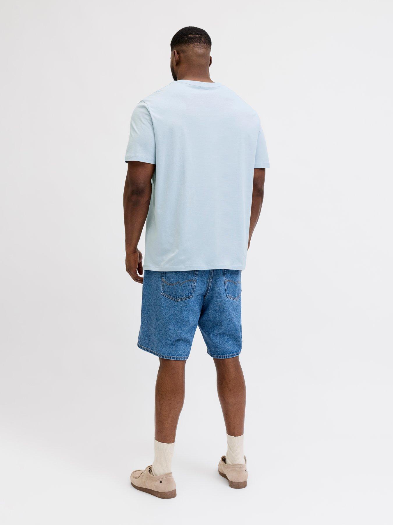  image of jack-jones-plus-honolulu-graphic-t-shirt-light-blue