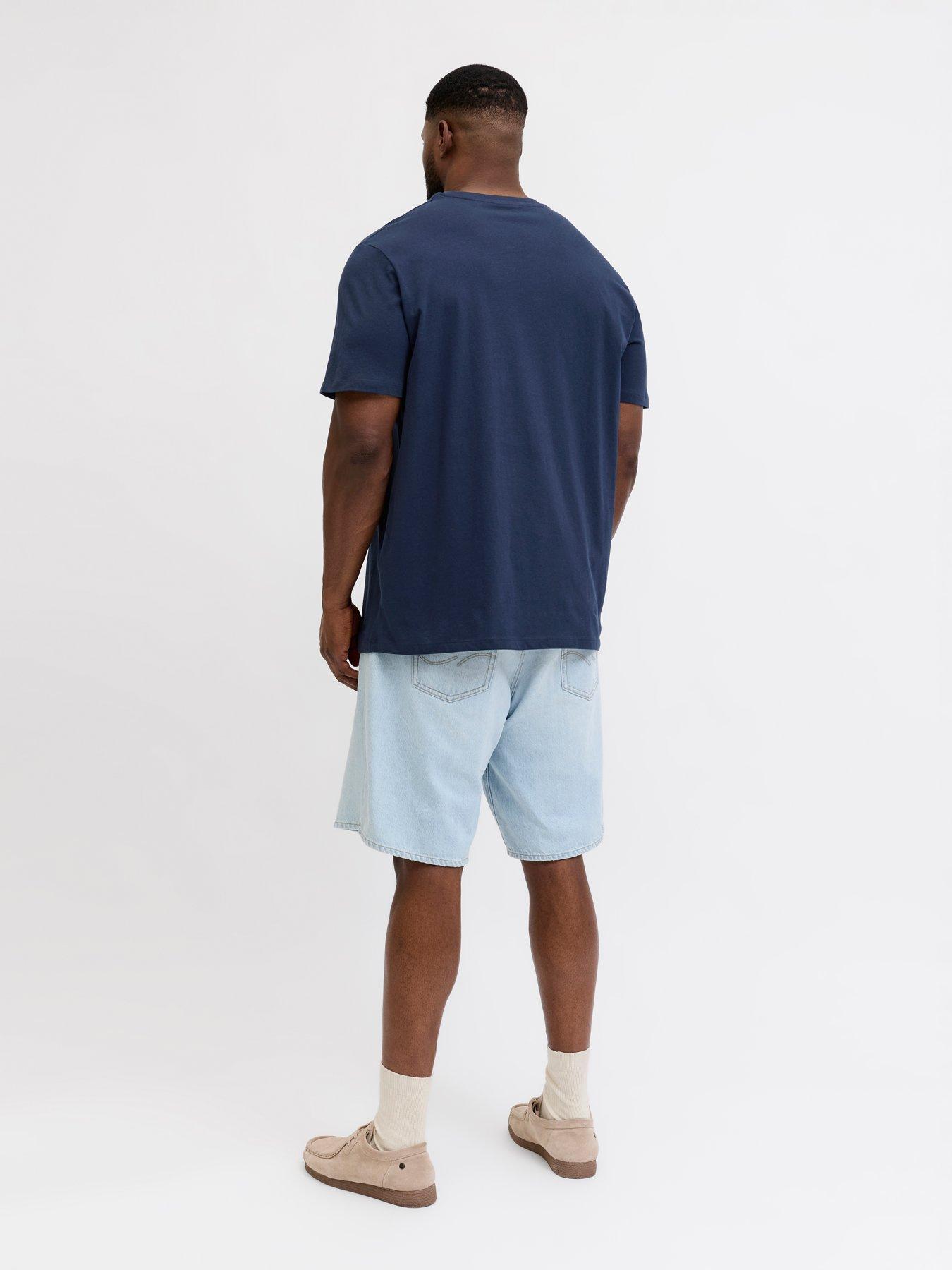 Image 4 of 5 of Jack & Jones Plus Honolulu Graphic T-Shirt - Navy