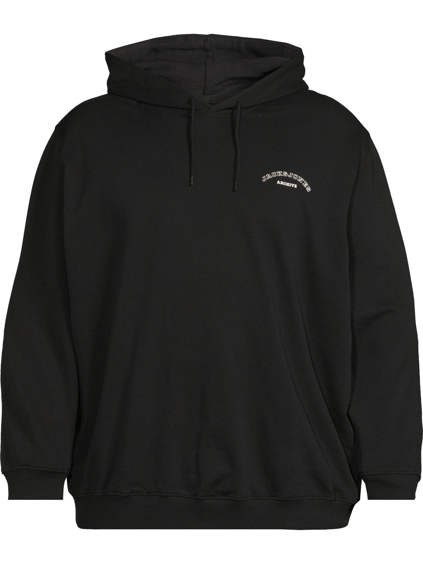  image of jack-jones-plus-college-hoodie-black