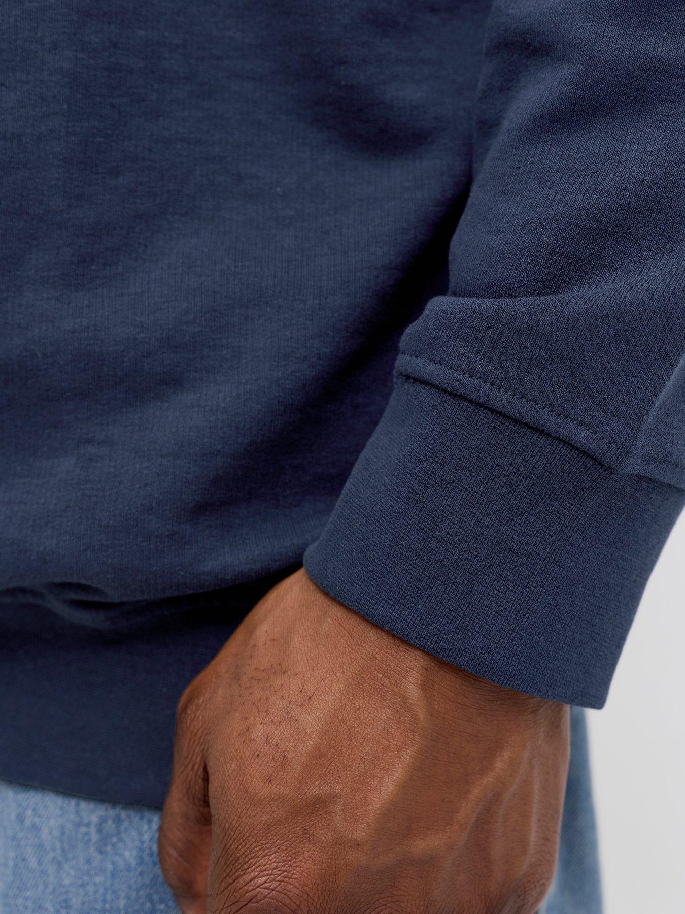  image of jack-jones-plus-devin-daytona-crew-sweat-navy
