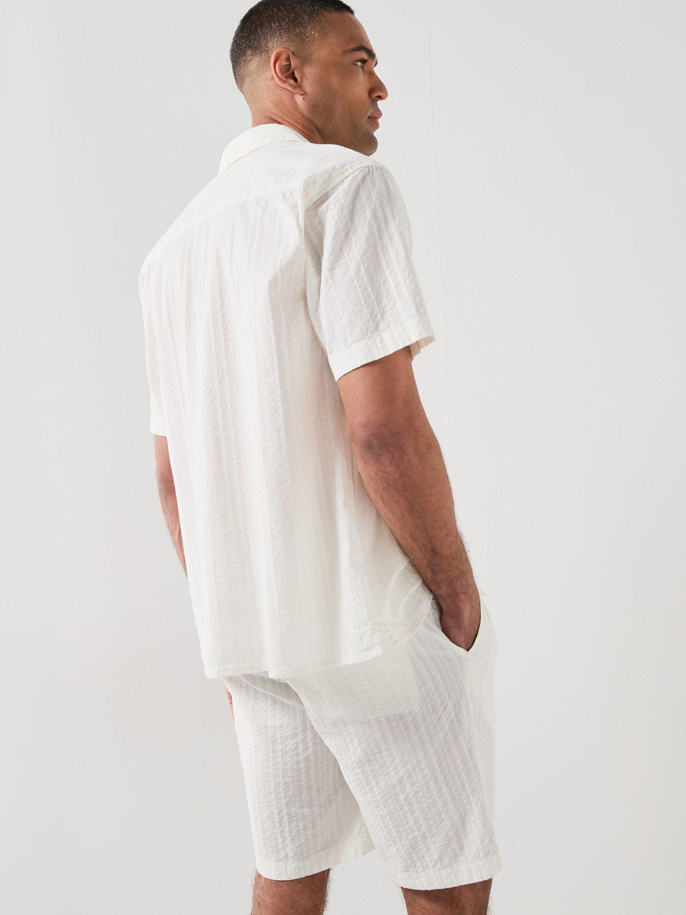 Image 2 of 6 of Jack & Jones Resort Shirt Set - White